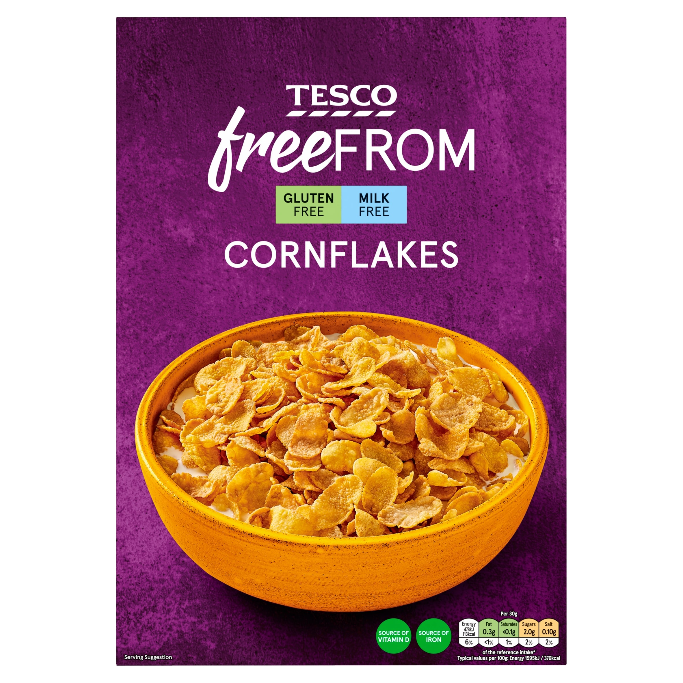 Tesco Free From Cornflakes 300G.