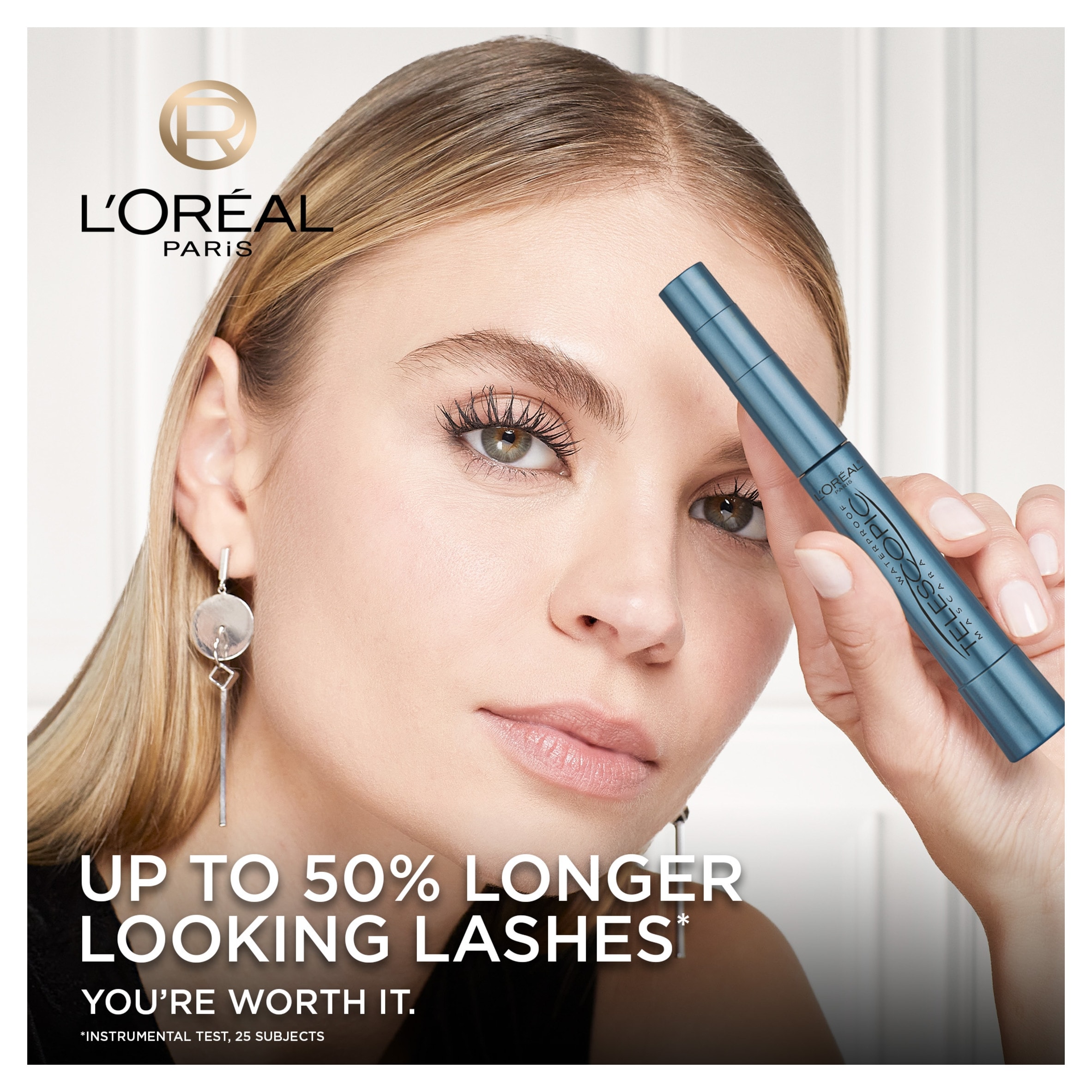 L'Oréal Paris Telescopic Mascara, Black Waterproof, 7.7ml thumbnail 2