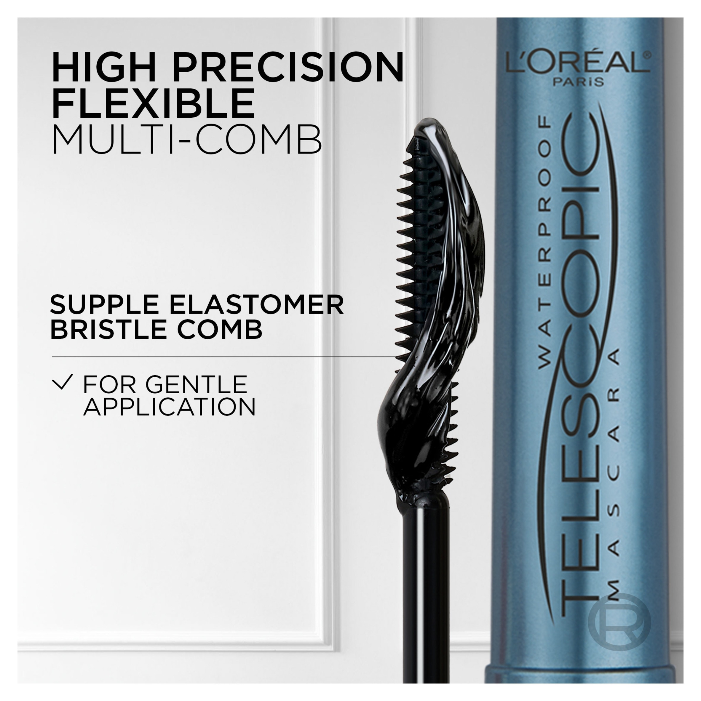 L'Oréal Paris Telescopic Mascara, Black Waterproof, 7.7ml thumbnail 5