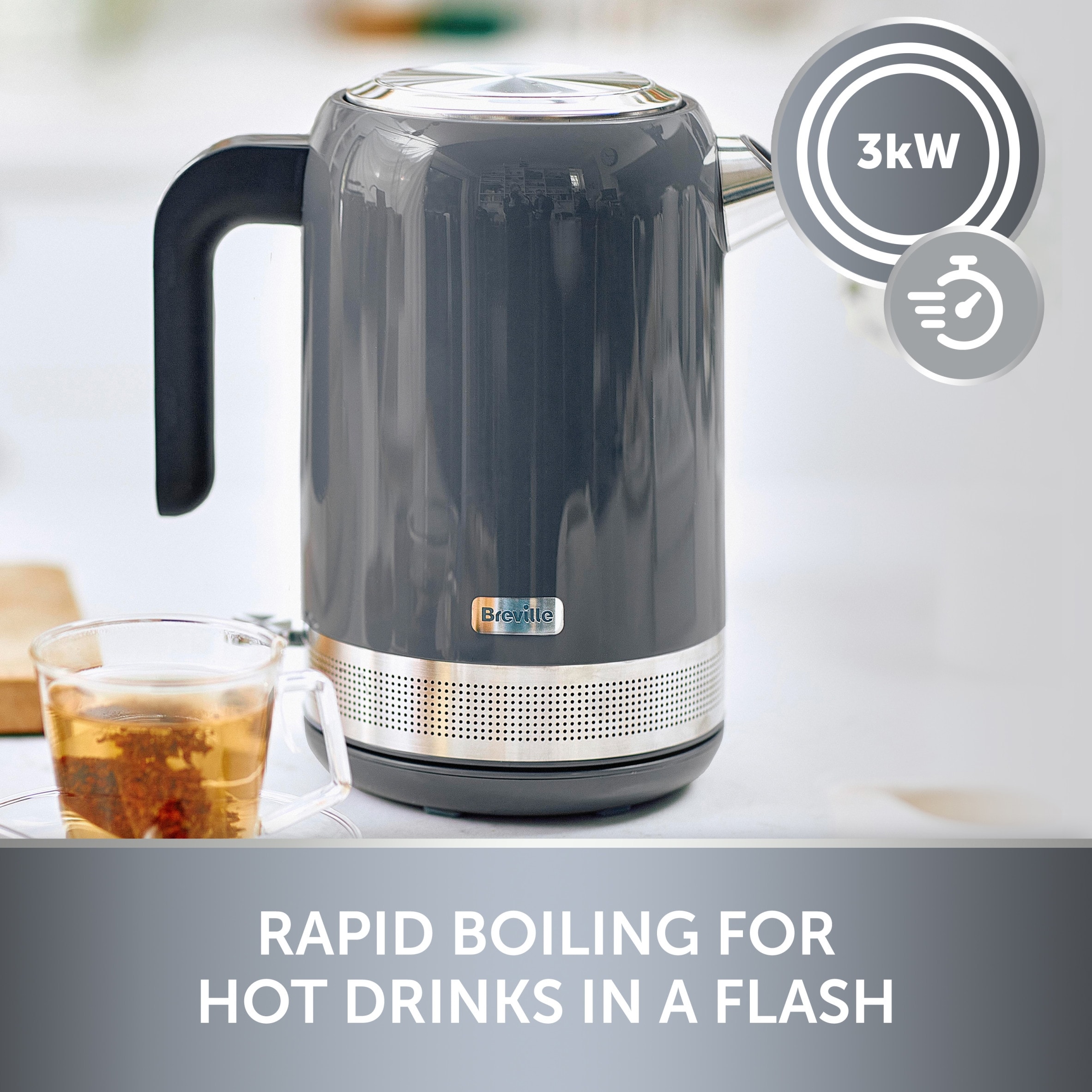 Breville High Gloss Kettle Grey thumbnail 2