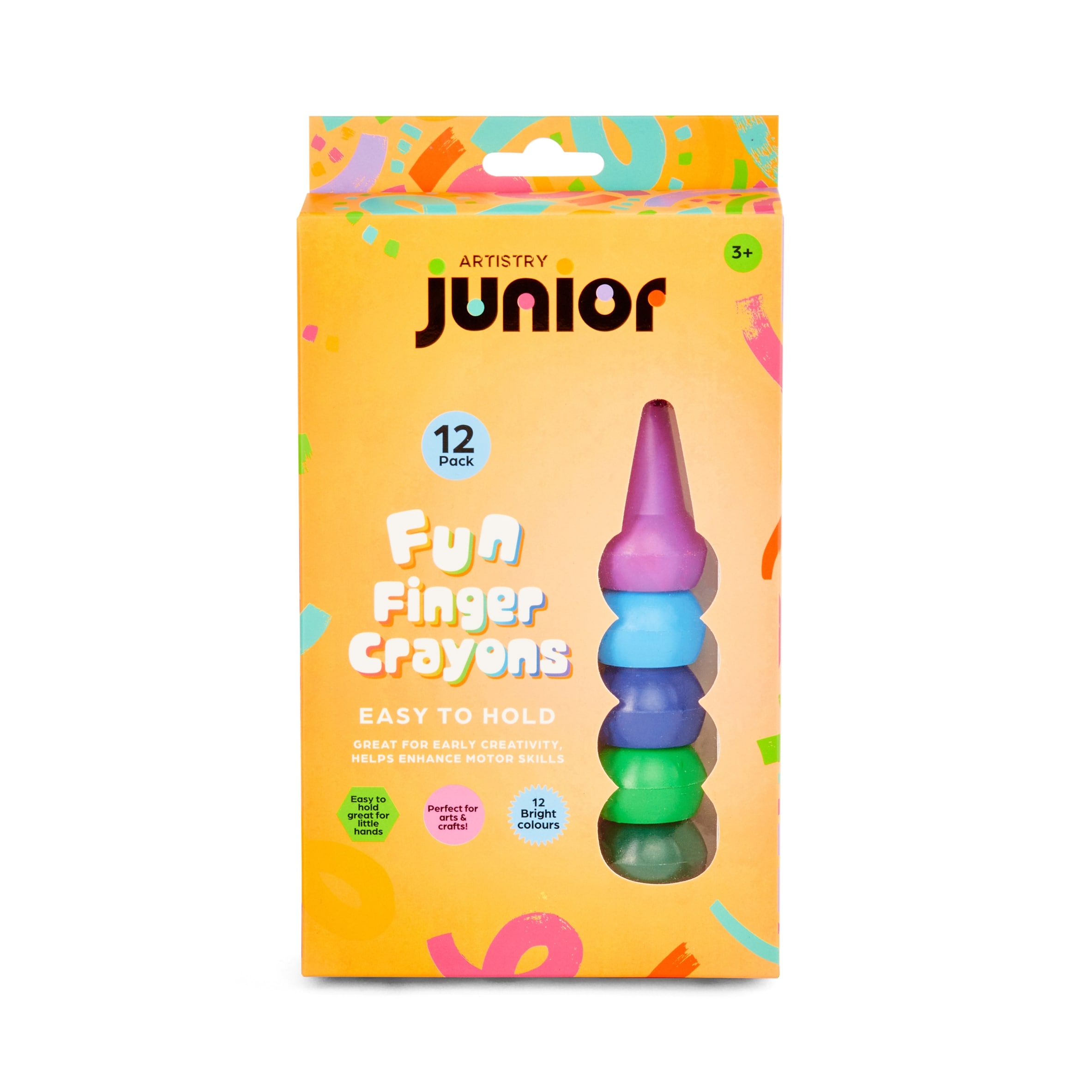 Junior Artistry Stacking Finger Crayons 12pk