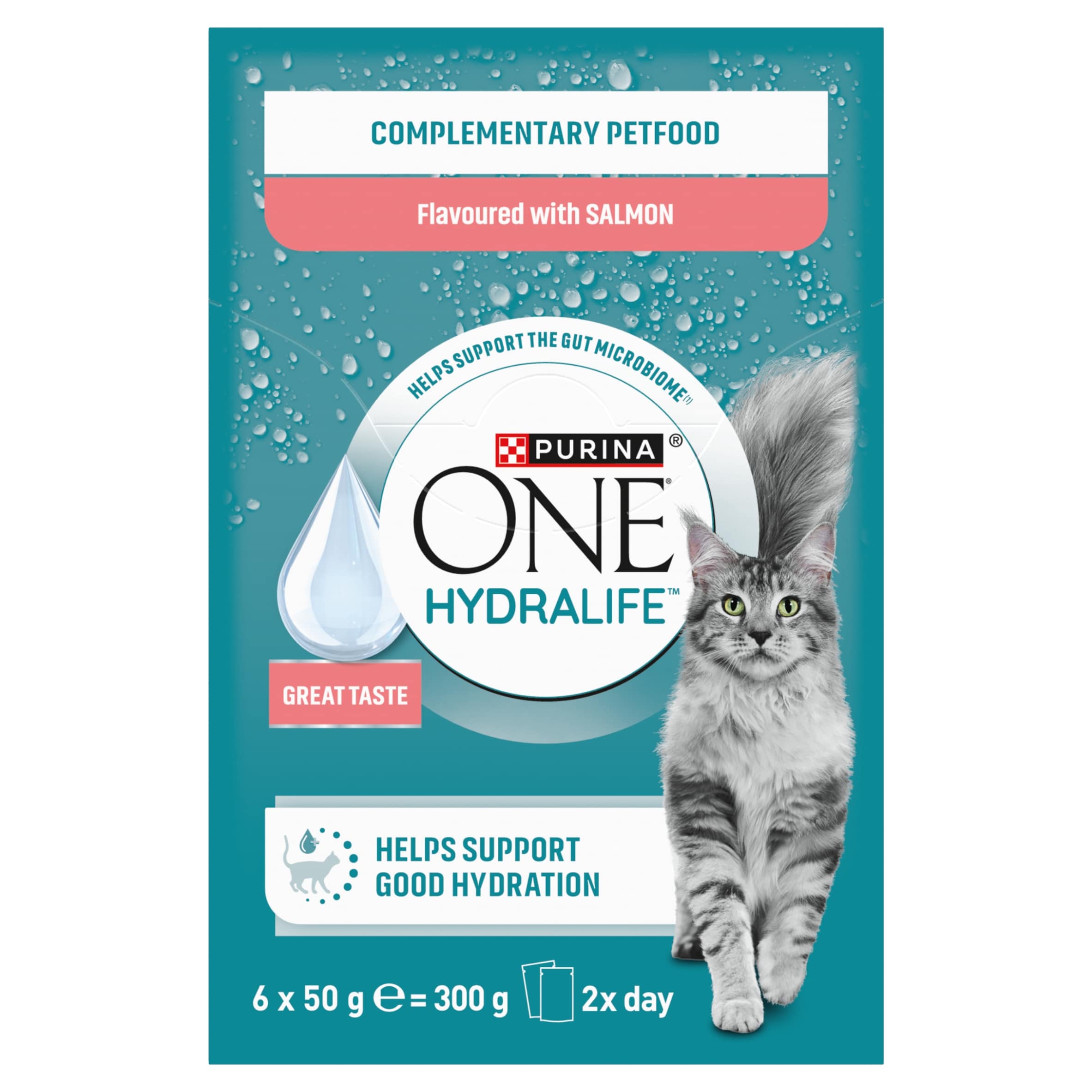 Purina ONE HYDRALIFE with Salmon Cat Compliment 6x50g thumbnail 2
