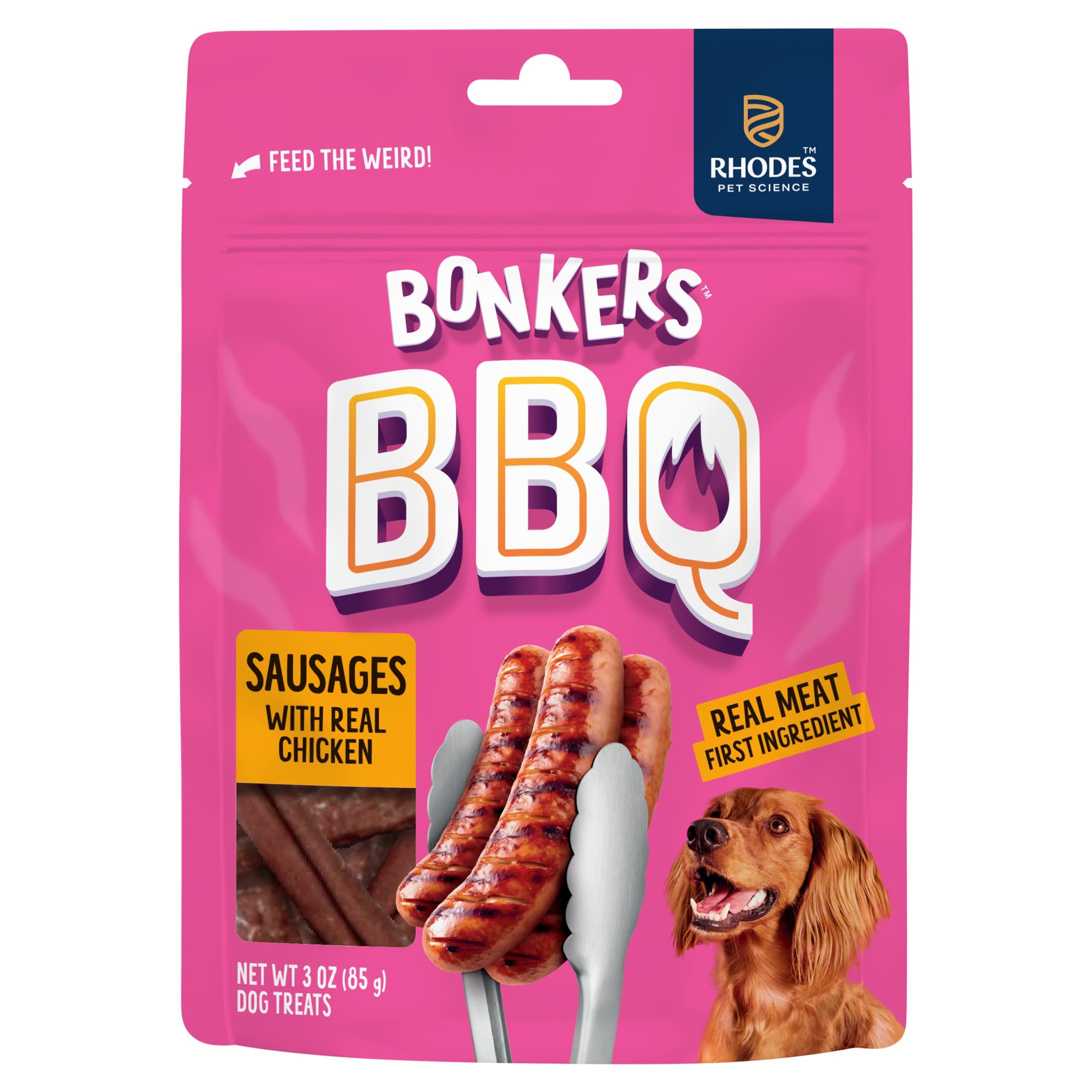 BONKERS Dog Treats Dry BBQ Sausages 85 G