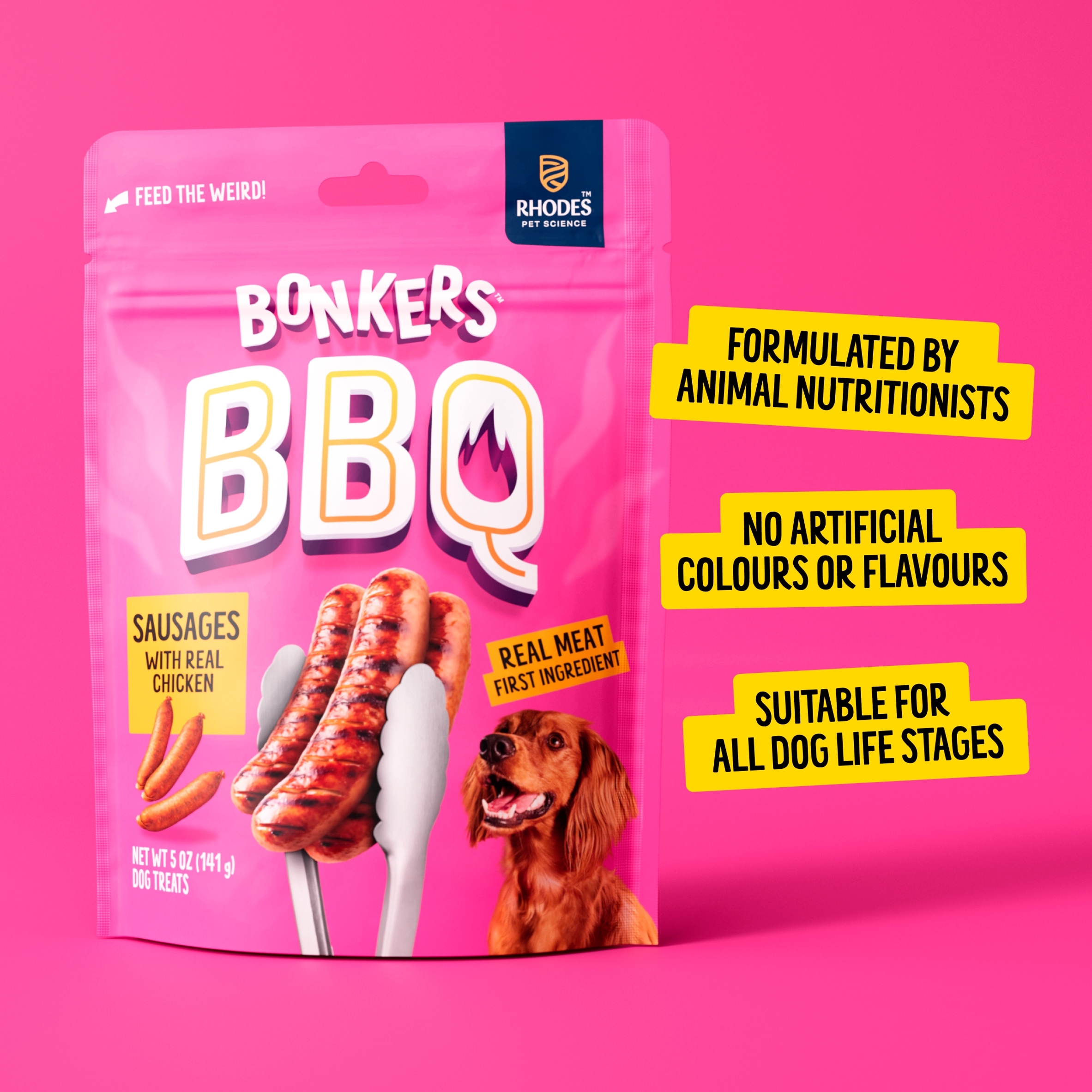BONKERS Dog Treats Dry BBQ Sausages 85 G thumbnail 5