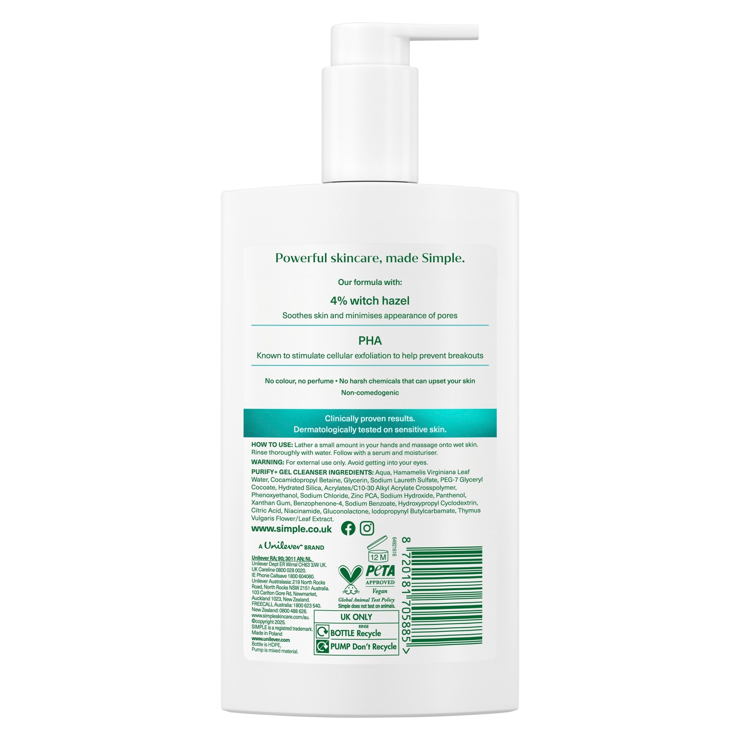 Simple Purify+ Gel Cleanser 240ml thumbnail 2