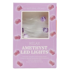 Relax Amethyst Natural Stone LED String Lights Christmas Gift