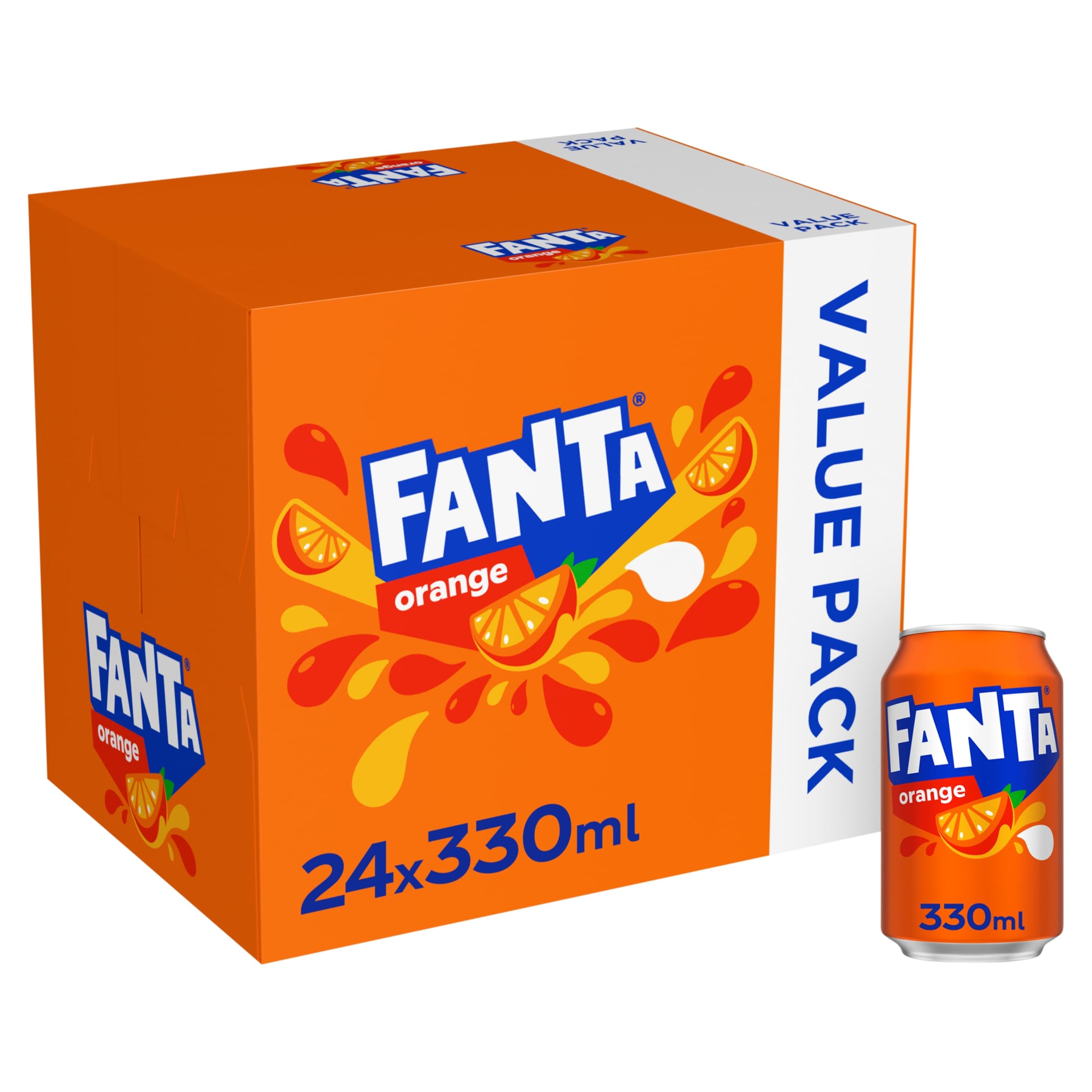 Fanta Orange Soft Drink Cans 24 x 330 mL