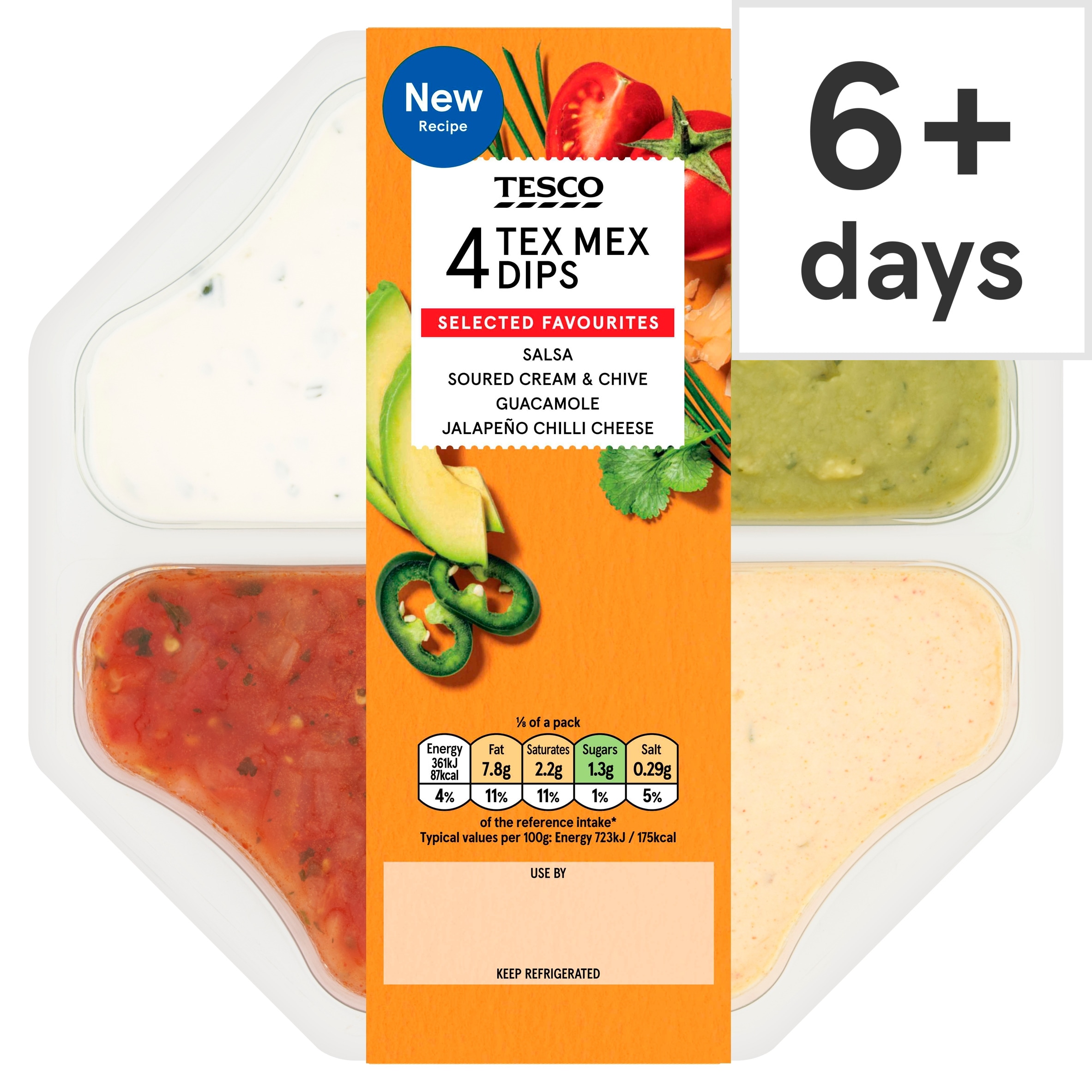 Tesco 4 Tex Mex Dips 400g 
