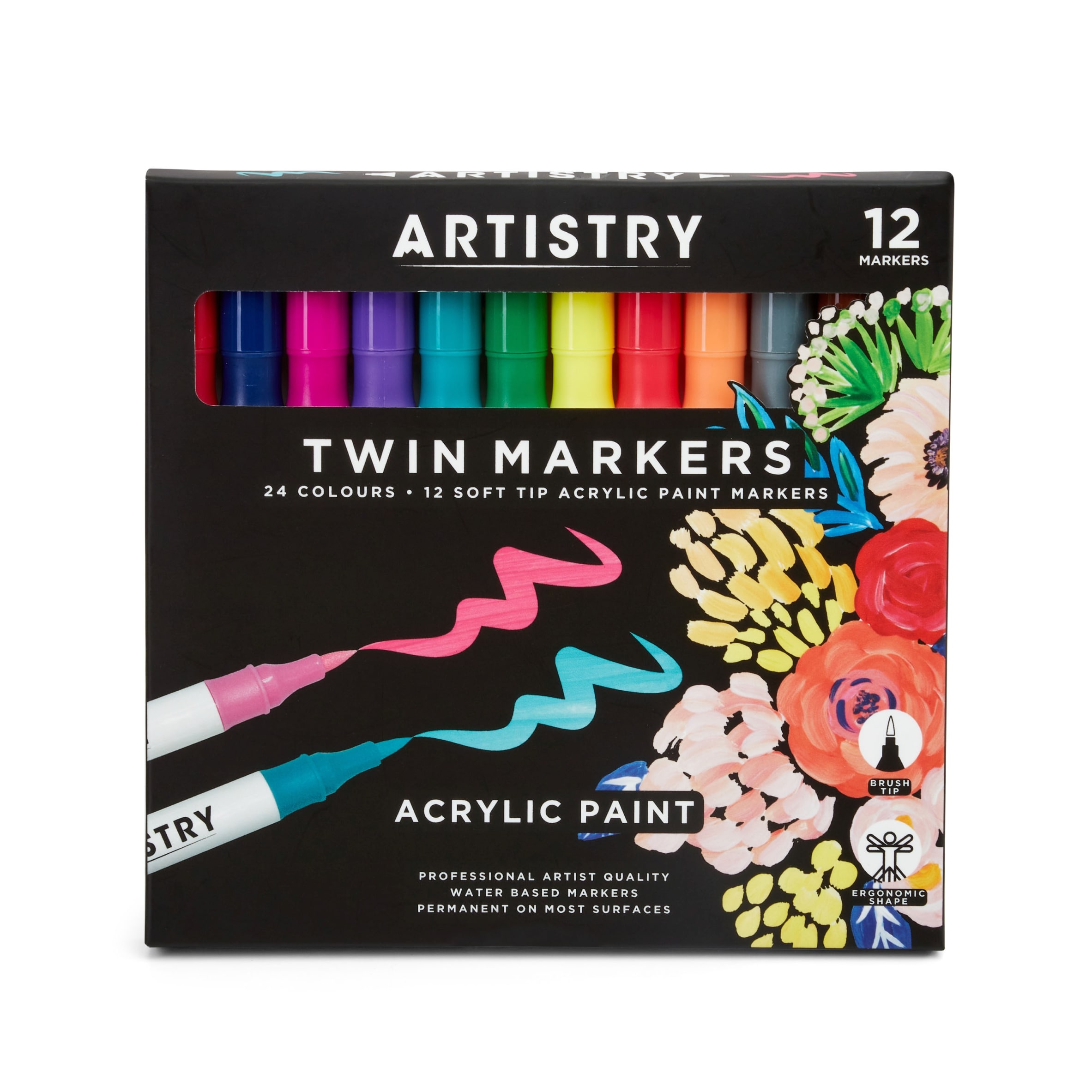 Artistry 12pk Acrylic Twin Paint Markers