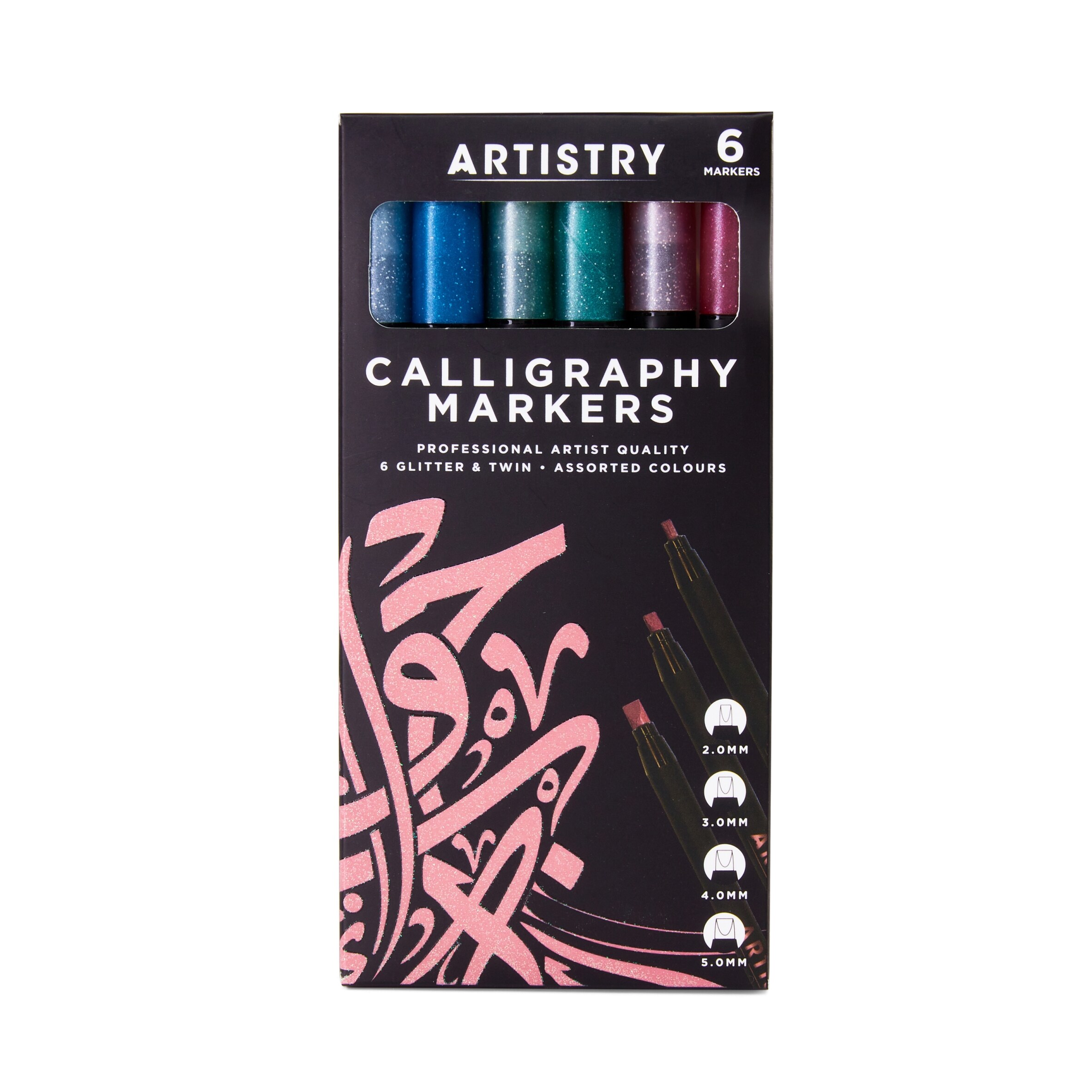Artistry 6pk Metallic Calligraphy Markers