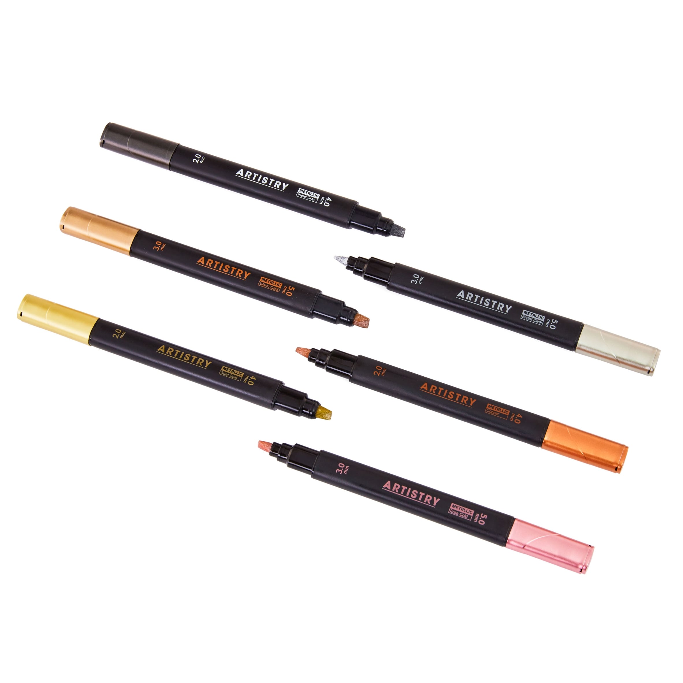 Artistry 6pk Metallic Calligraphy Markers thumbnail 4