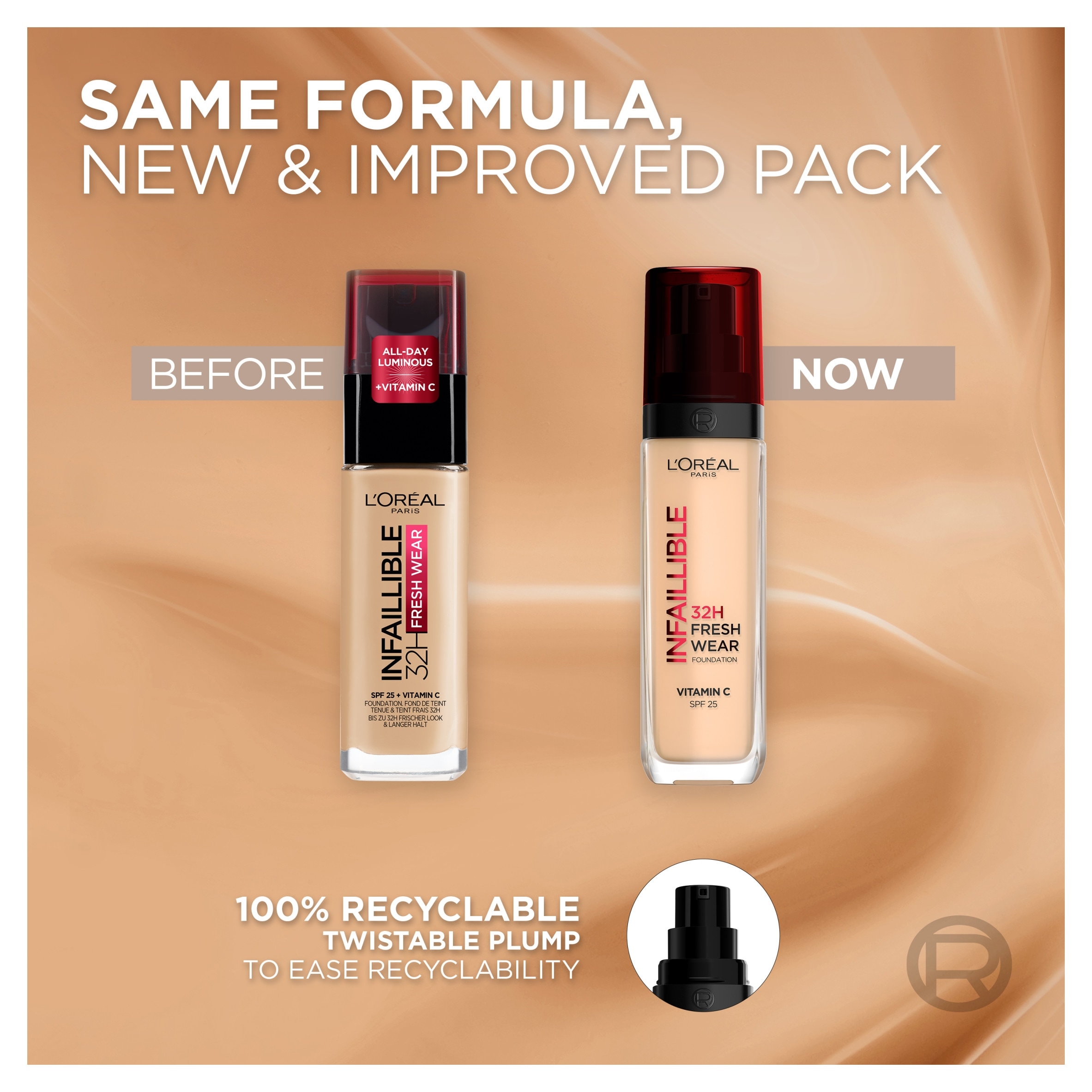 L'Oréal Paris Infaillible 32H Fresh Wear Foundation, Shade 130, 30ml  thumbnail 3