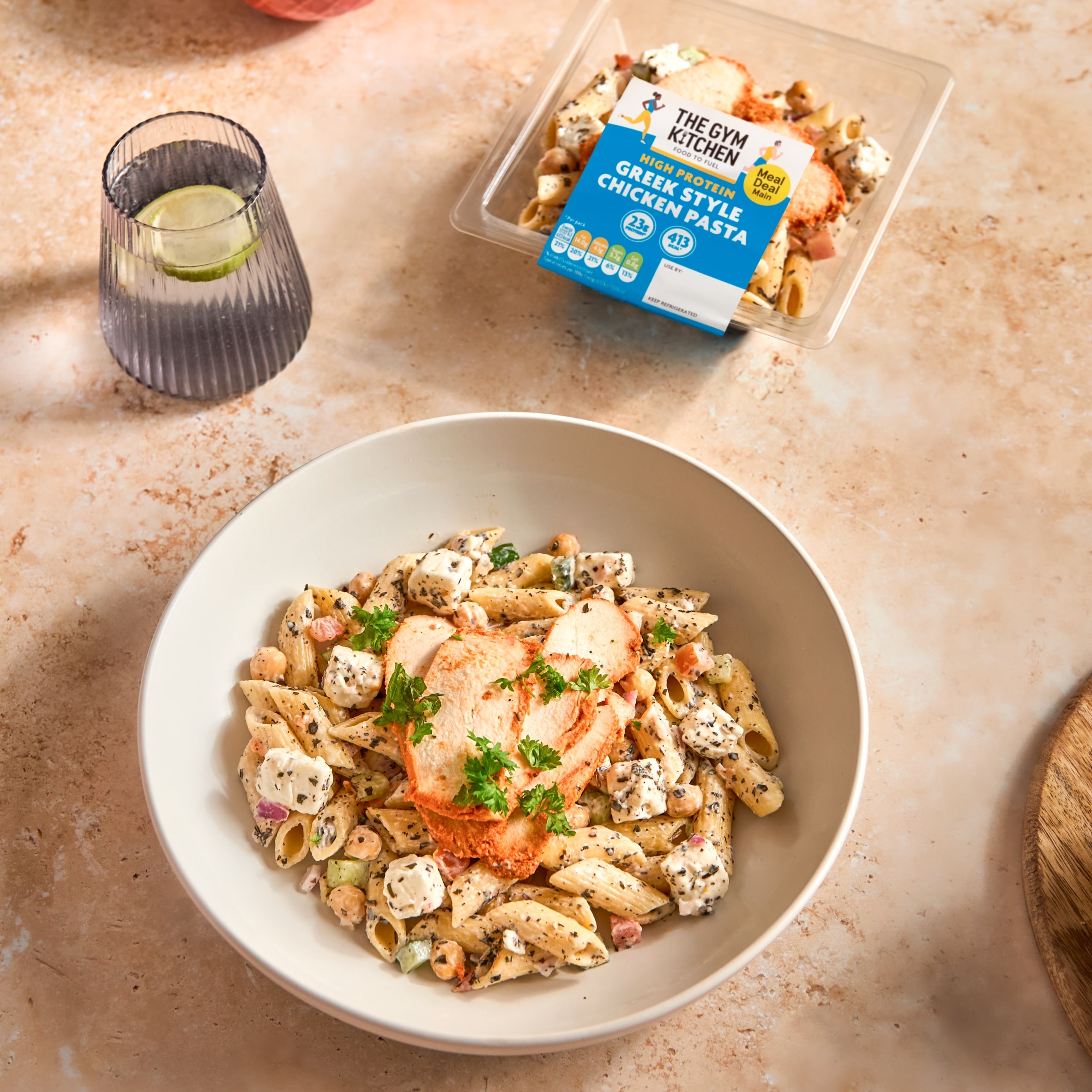 The Gym Kitchen High Protein Greek Style Pasta Salad 280g thumbnail 2