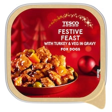 Tesco Festive Feast with Turkey & Veg in Gravy for Dogs 150g