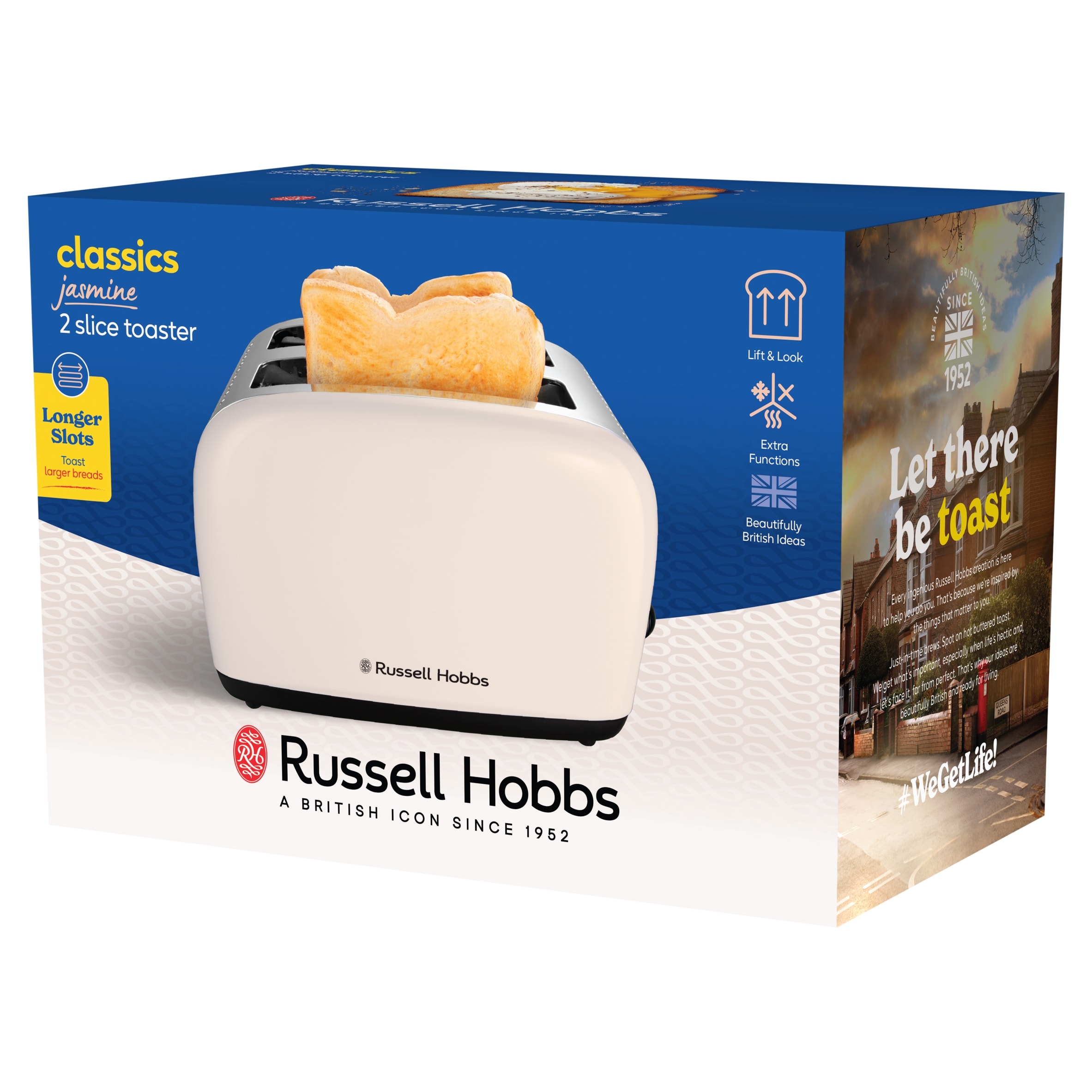 Russell Hobbs Classics Jasmine White 2 Slice Toaster