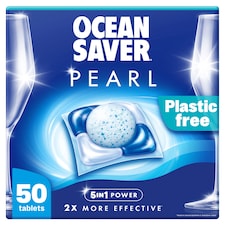OceanSaver Pearl All in One 50 Plastic Free Dishwasher Tablets 700g