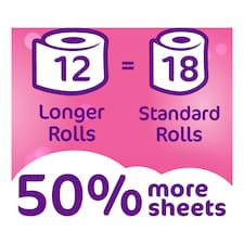 Cushelle Simply Soft Toilet Rolls 12 Rolls 50% More Sheets thumbnail 3