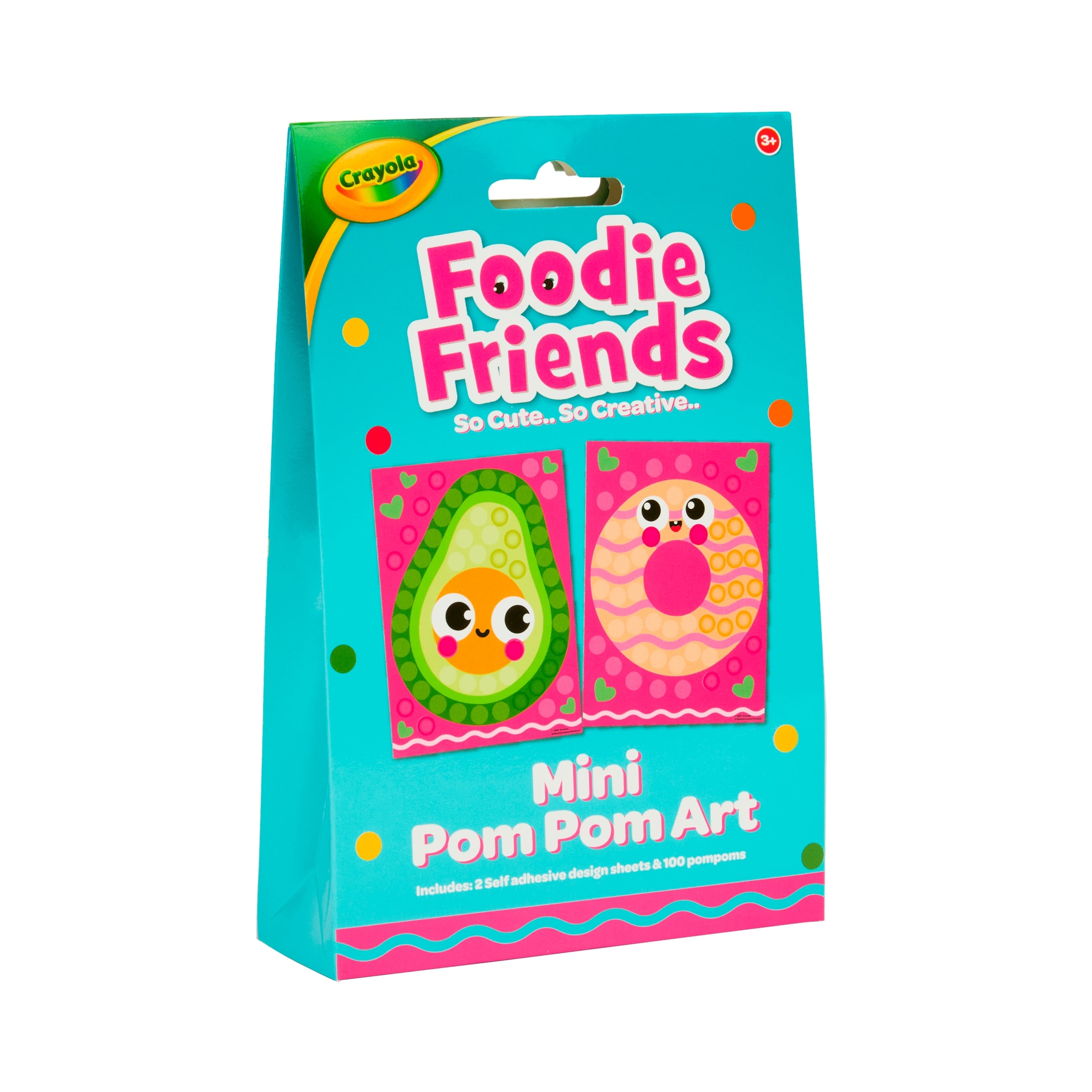 Crayola Mini Pom Pom Art Foodie Friends