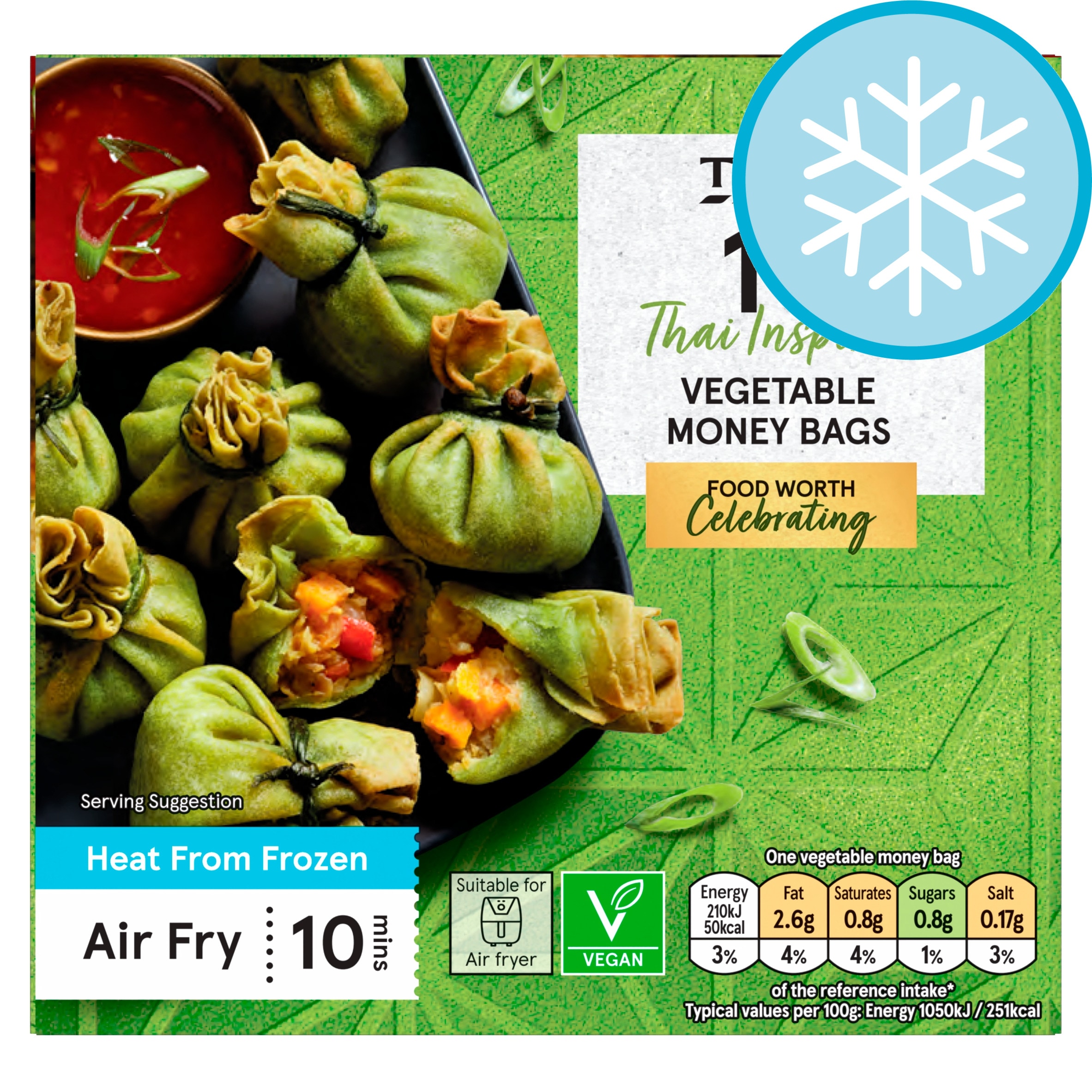 Tesco 10 Thai Inspired Vegetable Money Bags 200g