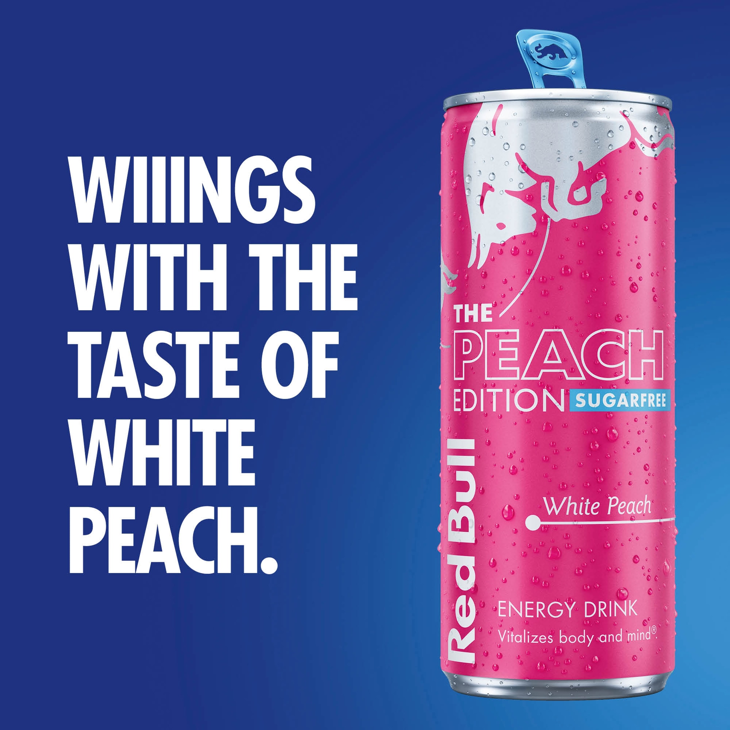 Red Bull Sugar Free Summer White Peach Edition Energy Drink 473ml thumbnail 2