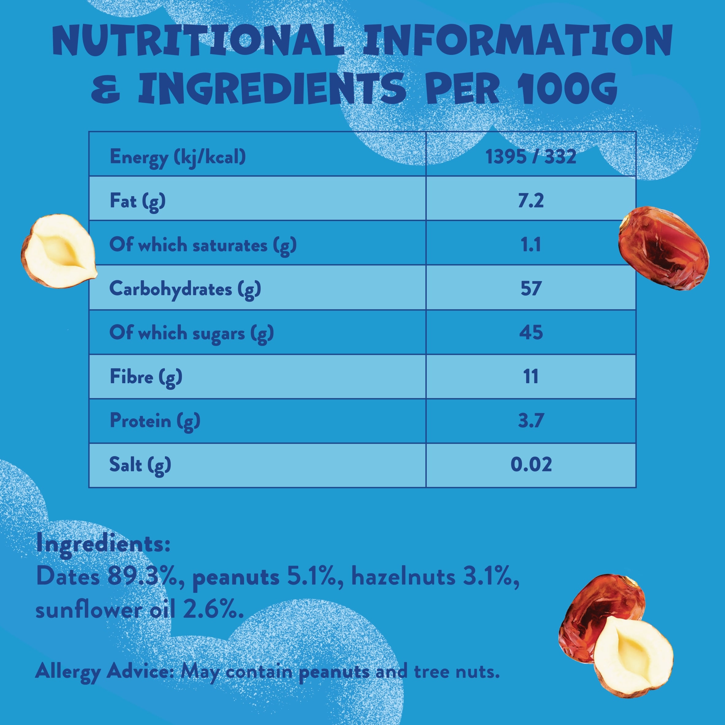 Goodies Date & Nuts Fruit Bars 5x20g thumbnail 4