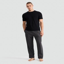 F&F Cotton Rich Short Sleeved Top and Bottoms Pyjama Set in Grey thumbnail 2