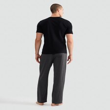 F&F Cotton Rich Short Sleeved Top and Bottoms Pyjama Set in Grey thumbnail 3