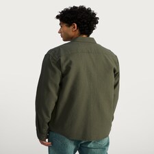 F&F Pure Cotton Waffle Textured Button Down Shirt in Khaki thumbnail 4