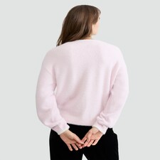 F&F Knitted Merry Fizzmas Print Jumper in Pink thumbnail 3