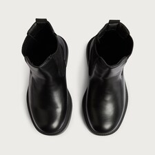 F&F Faux Leather Chelsea Ankle Boots in Black thumbnail 2