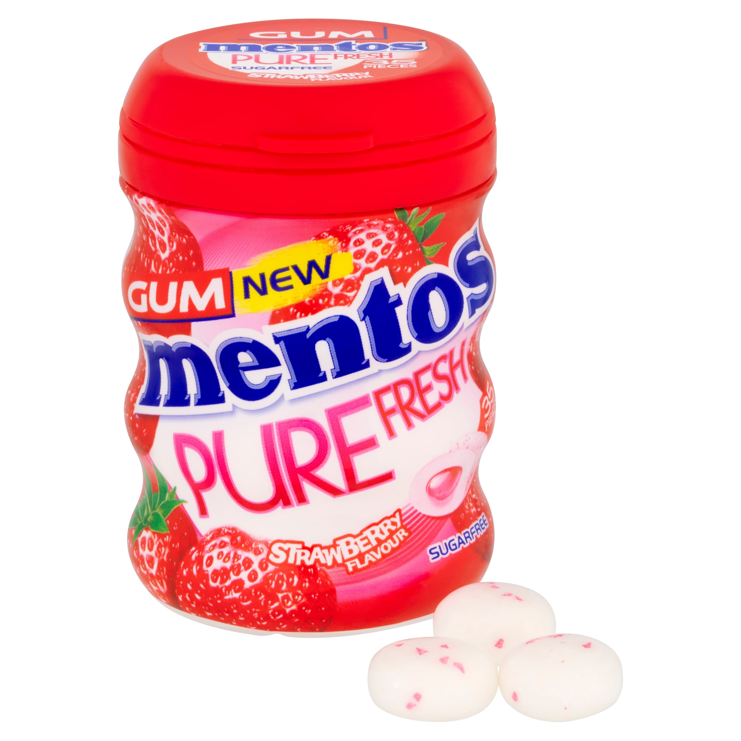 Mentos Pure Fresh Strawberry 35 piece 70g thumbnail 2
