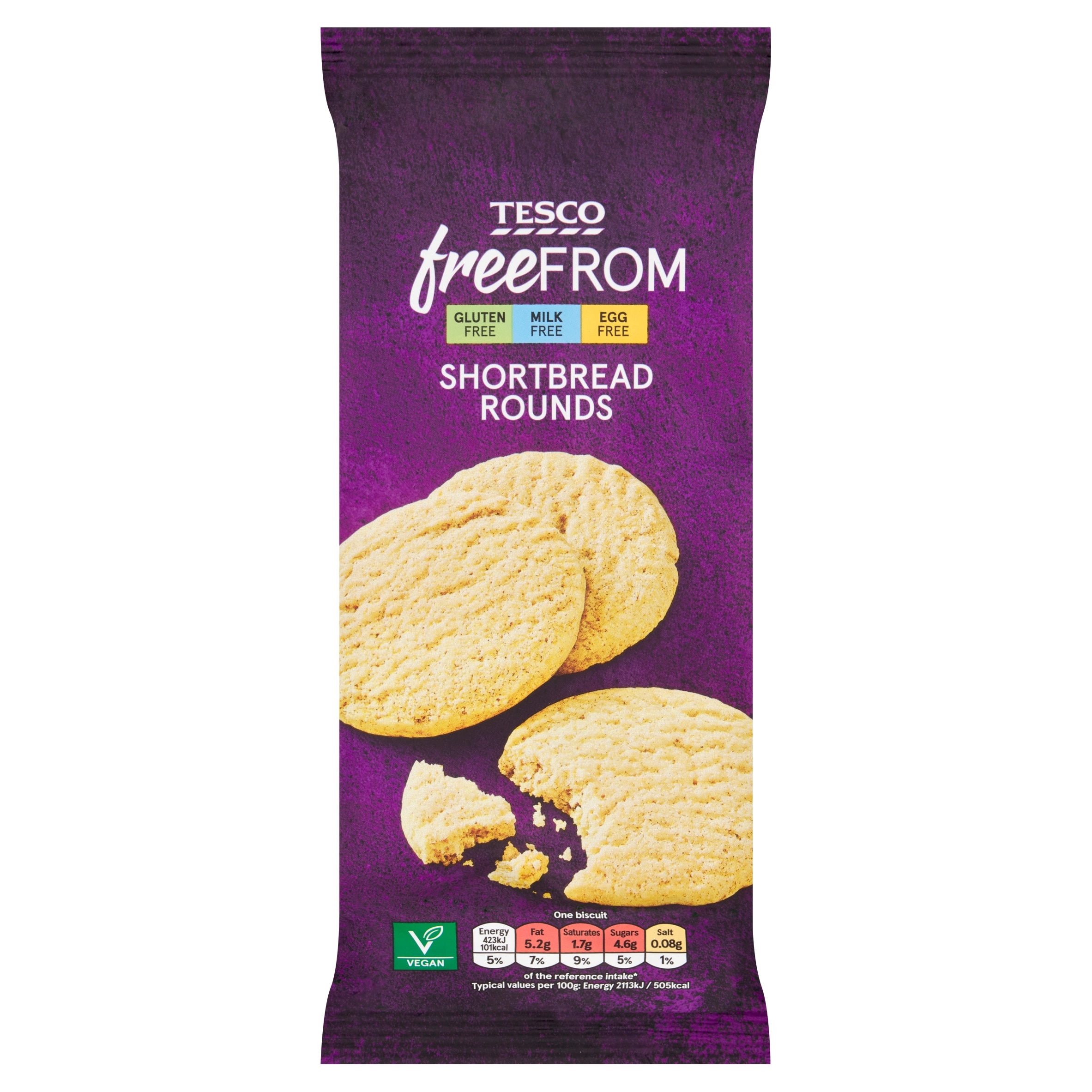 Tesco Free From Shortbread Biscuits 160g
