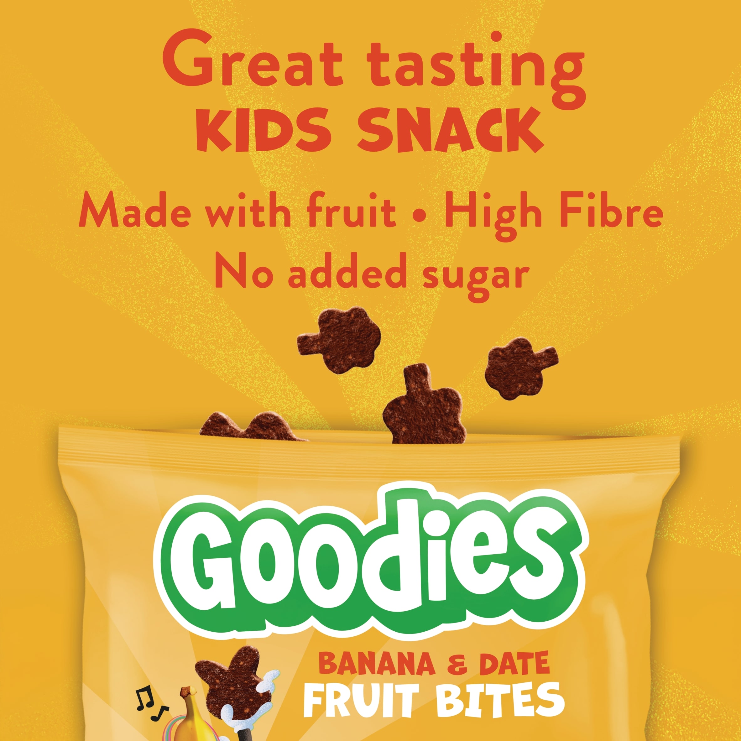 Goodies Kids Snack Banana & Date Fruit Bites 20g thumbnail 2