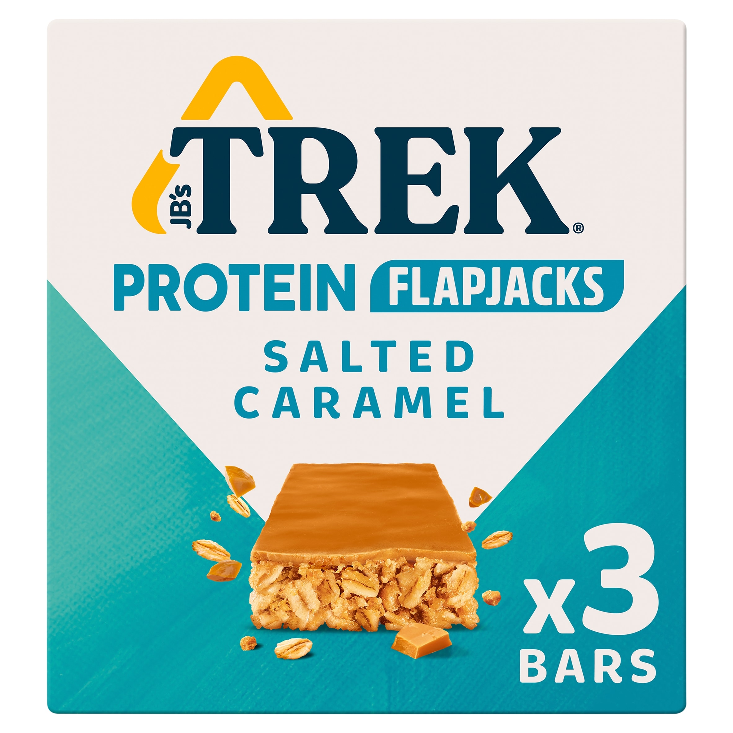 TREK Salted Caramel Protein Flapjacks 3x50g