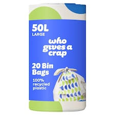 Who Gives A Crap Super Strong 20 Bin Bags 50L