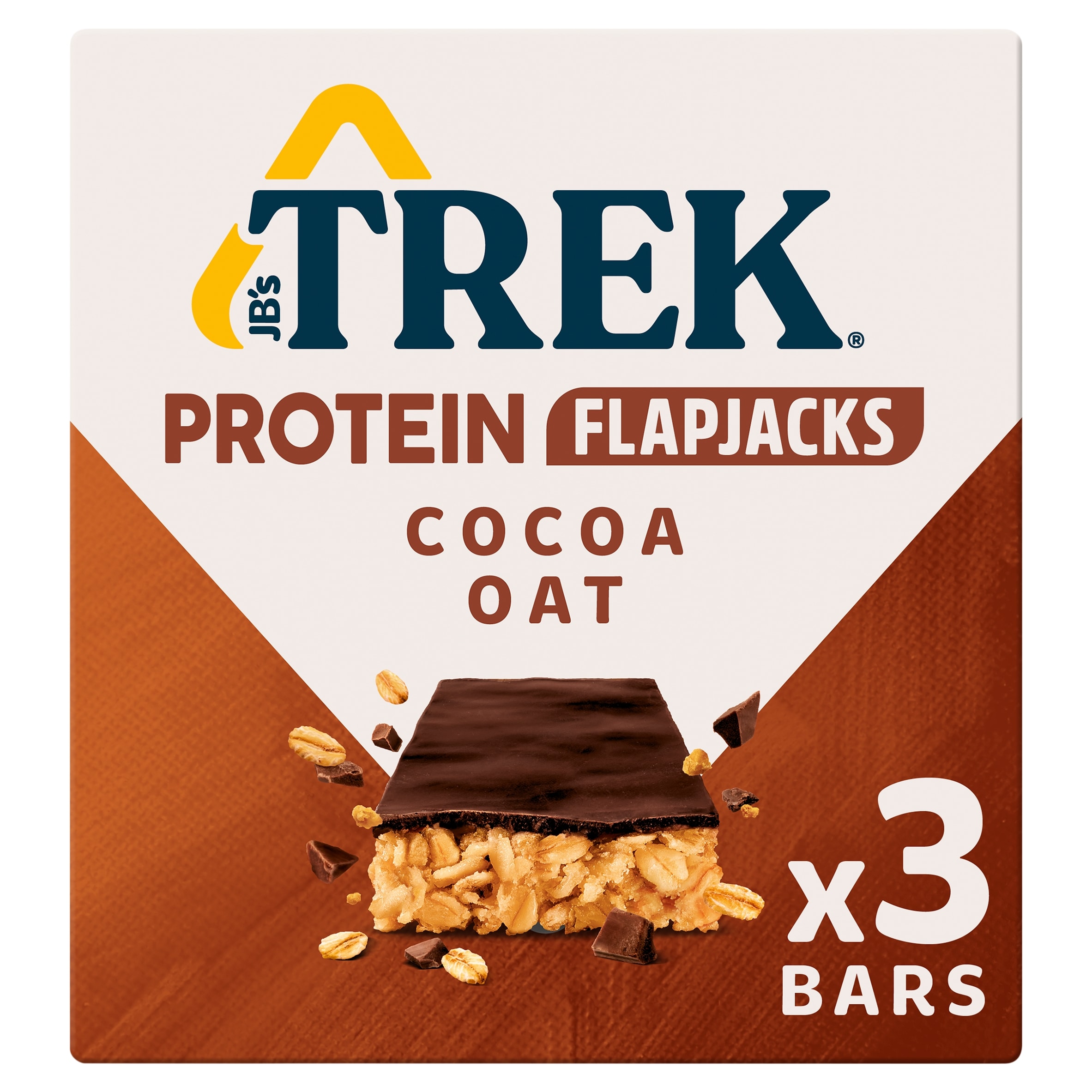TREK Cocoa Oat Protein Flapjacks Multipack 3x50g