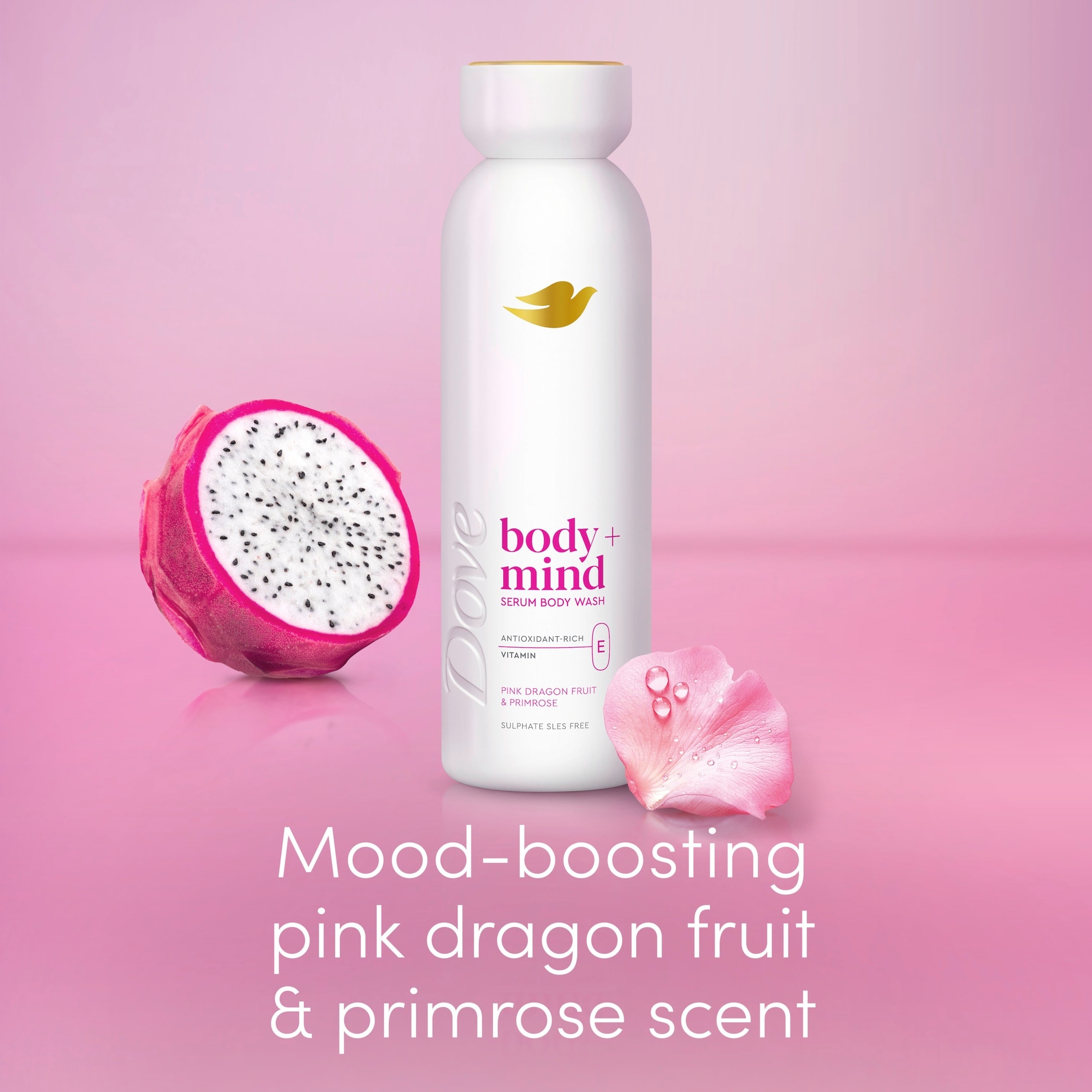 Dove Body + Mind Dragonfruit & Primrose Bodywash Serum 350ml thumbnail 3