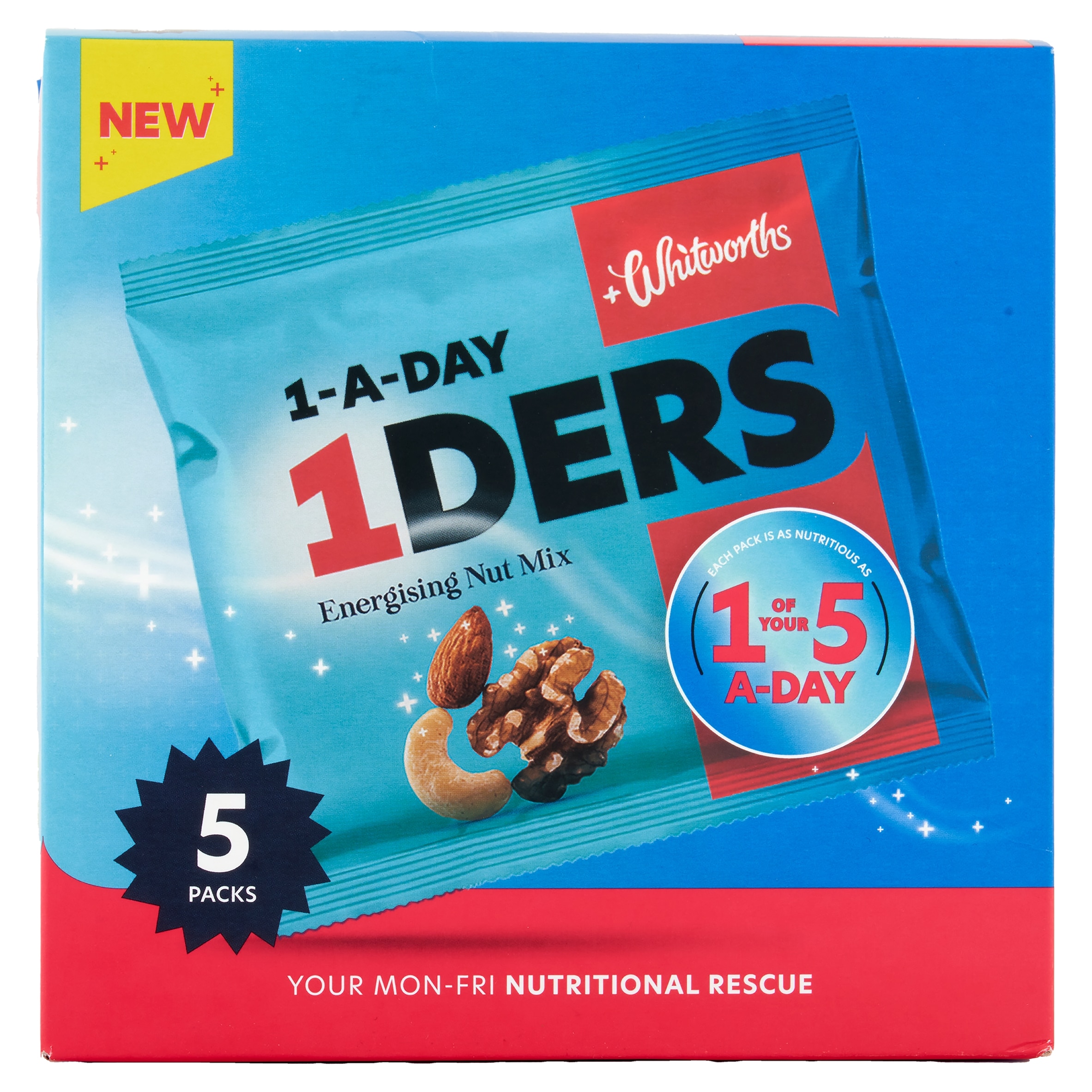 Whitworths 1-Ders Nut Mix 5x25g Multipack
