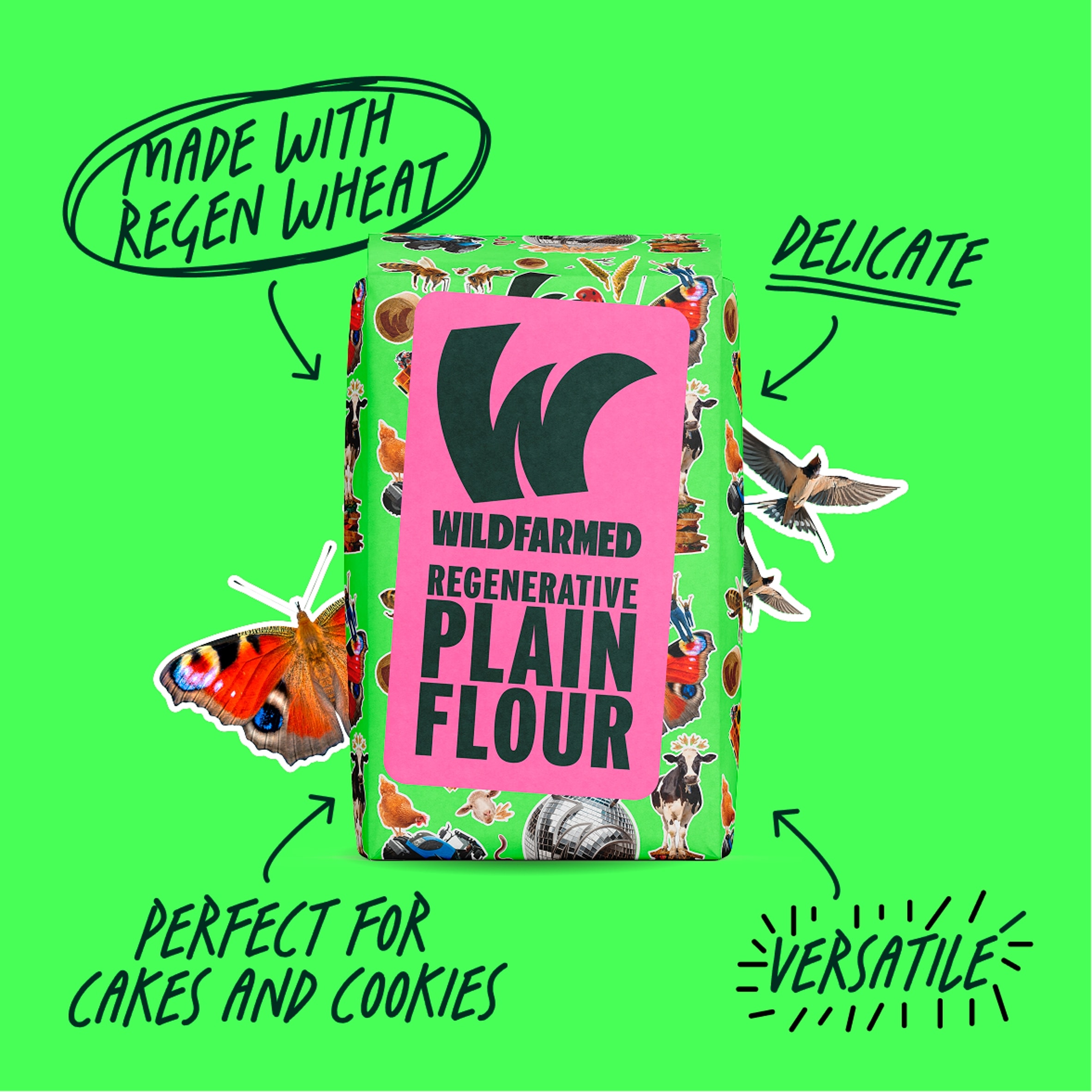 Wildfarmed Plain Flour 1kg thumbnail 2