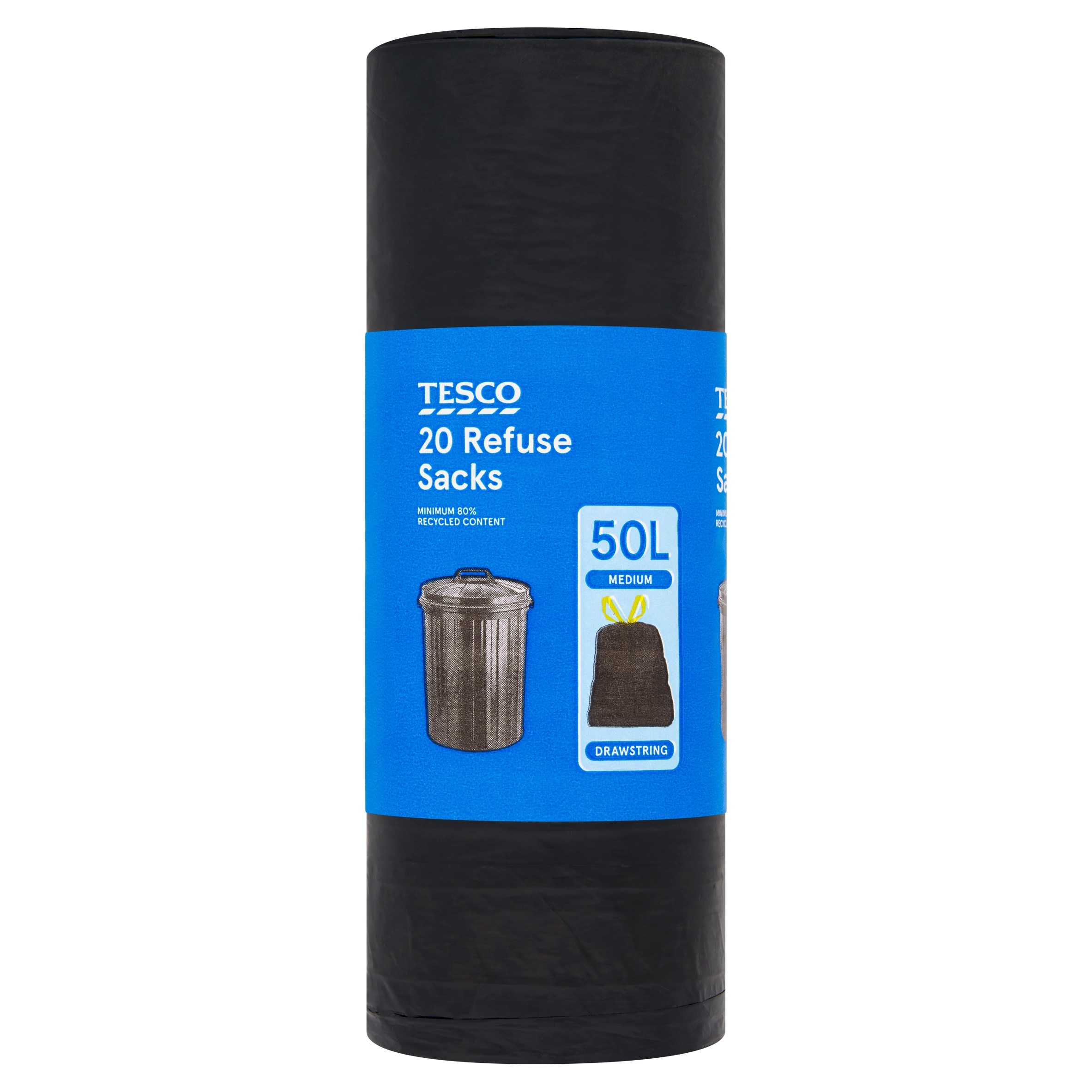 Tesco 20 Refuse Sacks 50L Medium