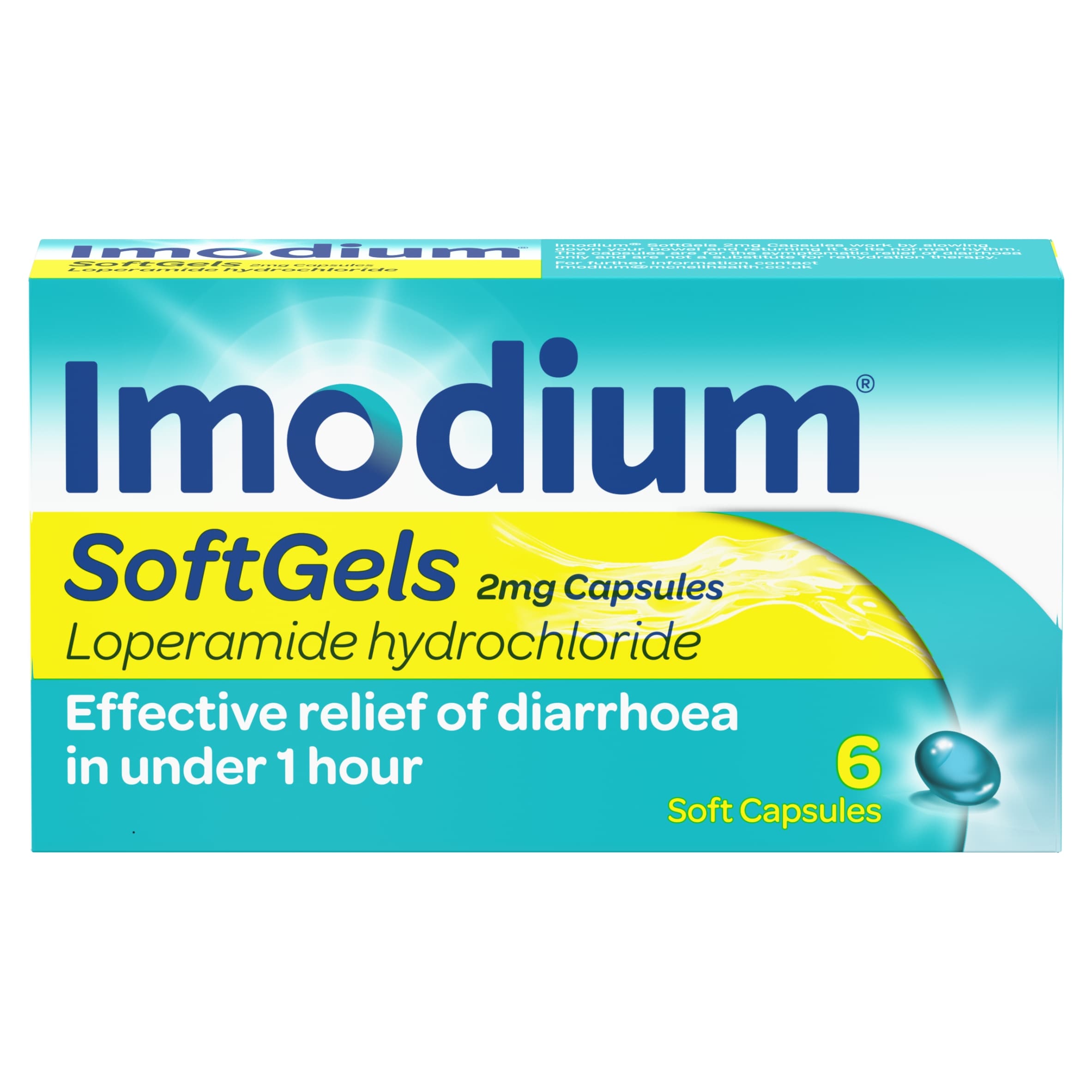 Imodium Softgel 2mg Capsules 6s 