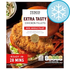 Tesco Extra Tasty 2 Chicken Breast Fillets Burger 210g