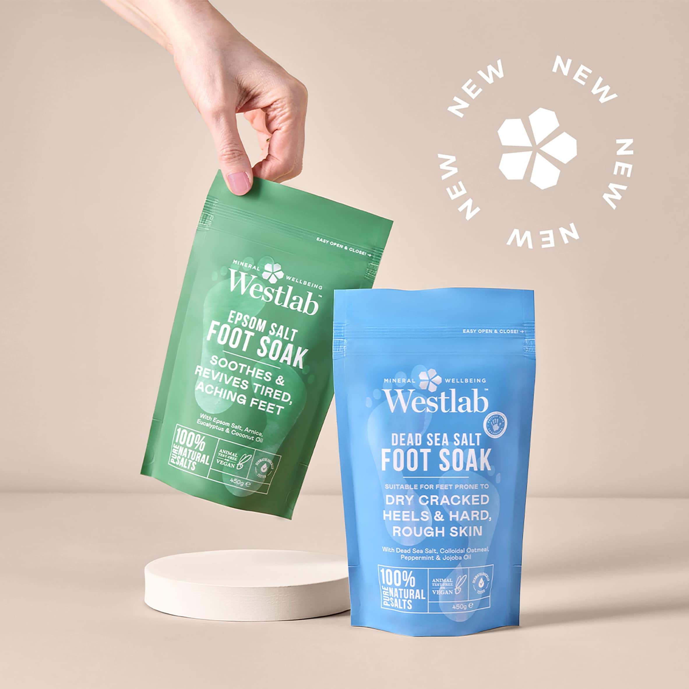 Westlab Dead Sea Foot Soak with Colloidal Oatmeal, Peppermint & Jojoba Oil 450g thumbnail 5
