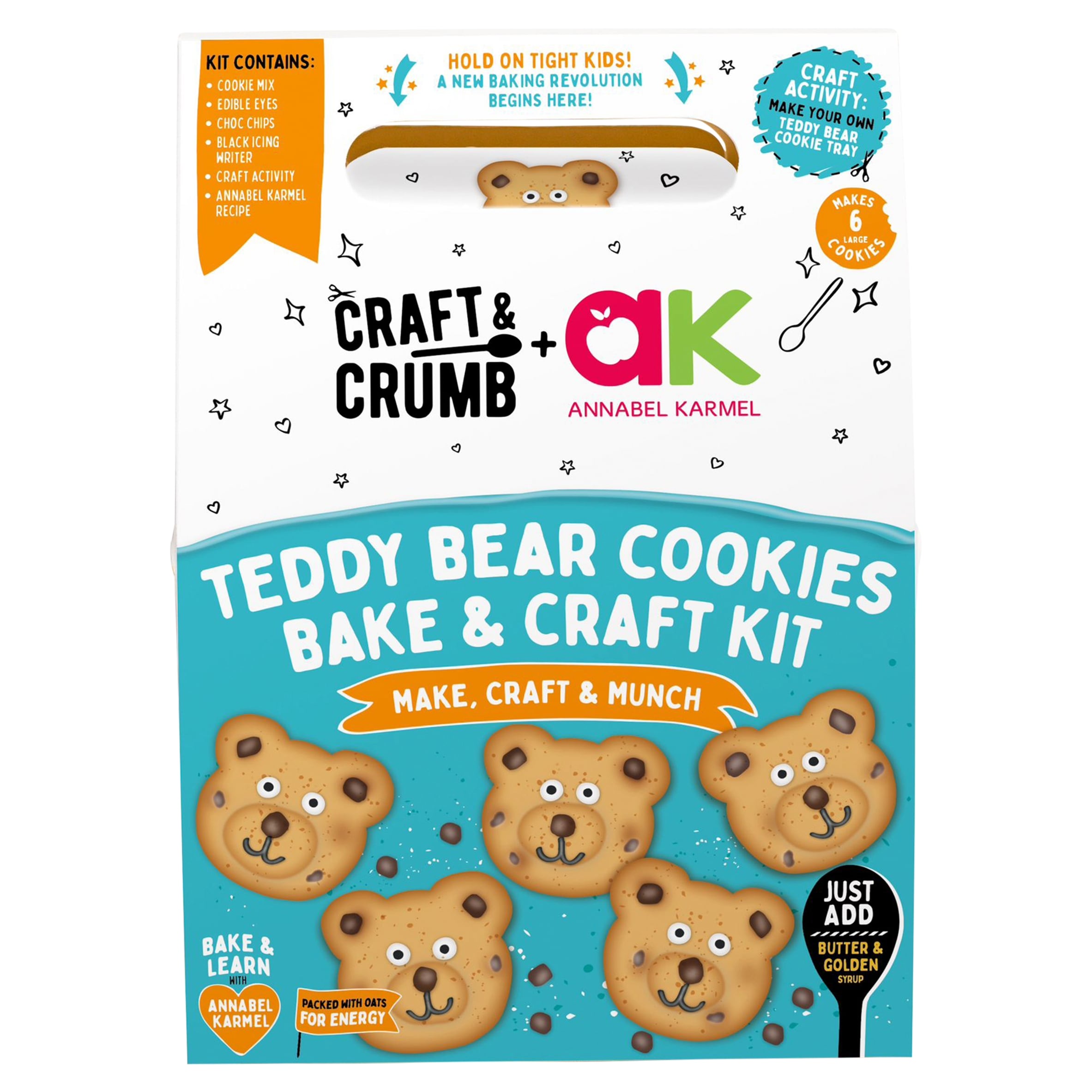 Craft & Crumb Teddy Bear Biscuits Bake & Craft Kit