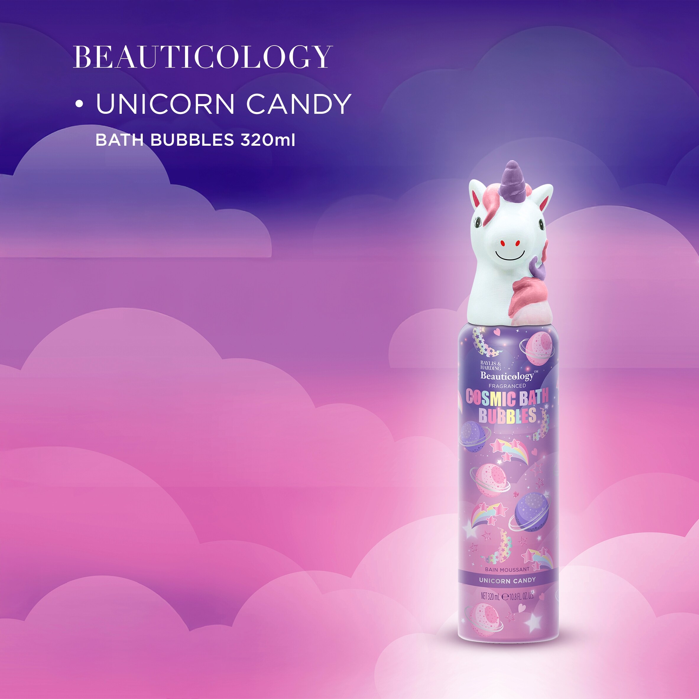 Baylis & Harding Beauticology Cosmic Bath Bubbles Gift Unicorn Candy thumbnail 2