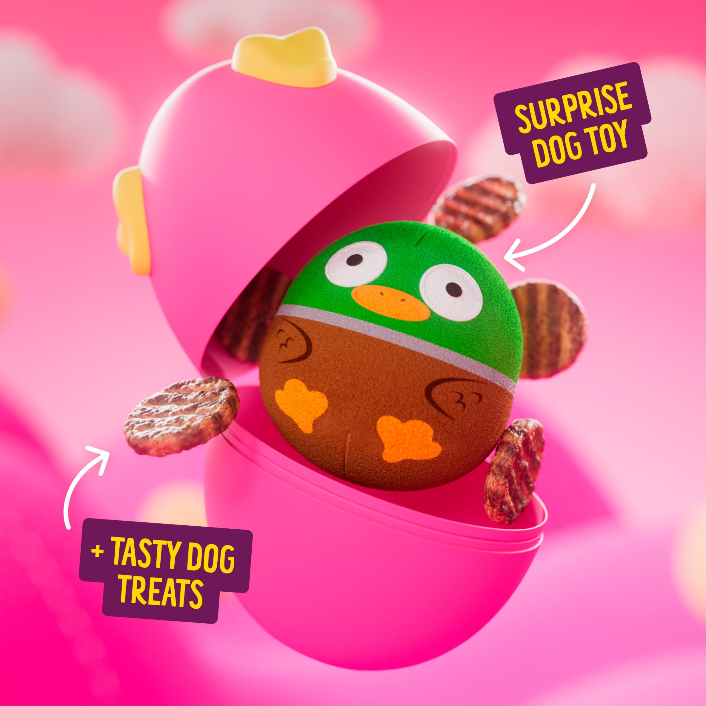 BONKERS Dog Treats BBQ Patties & Toys Chicken 75 G thumbnail 3