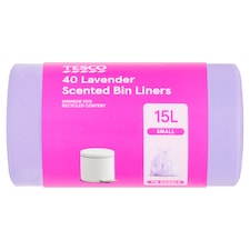 Tesco 40 Scented Tie Handle Bin Liners 15L