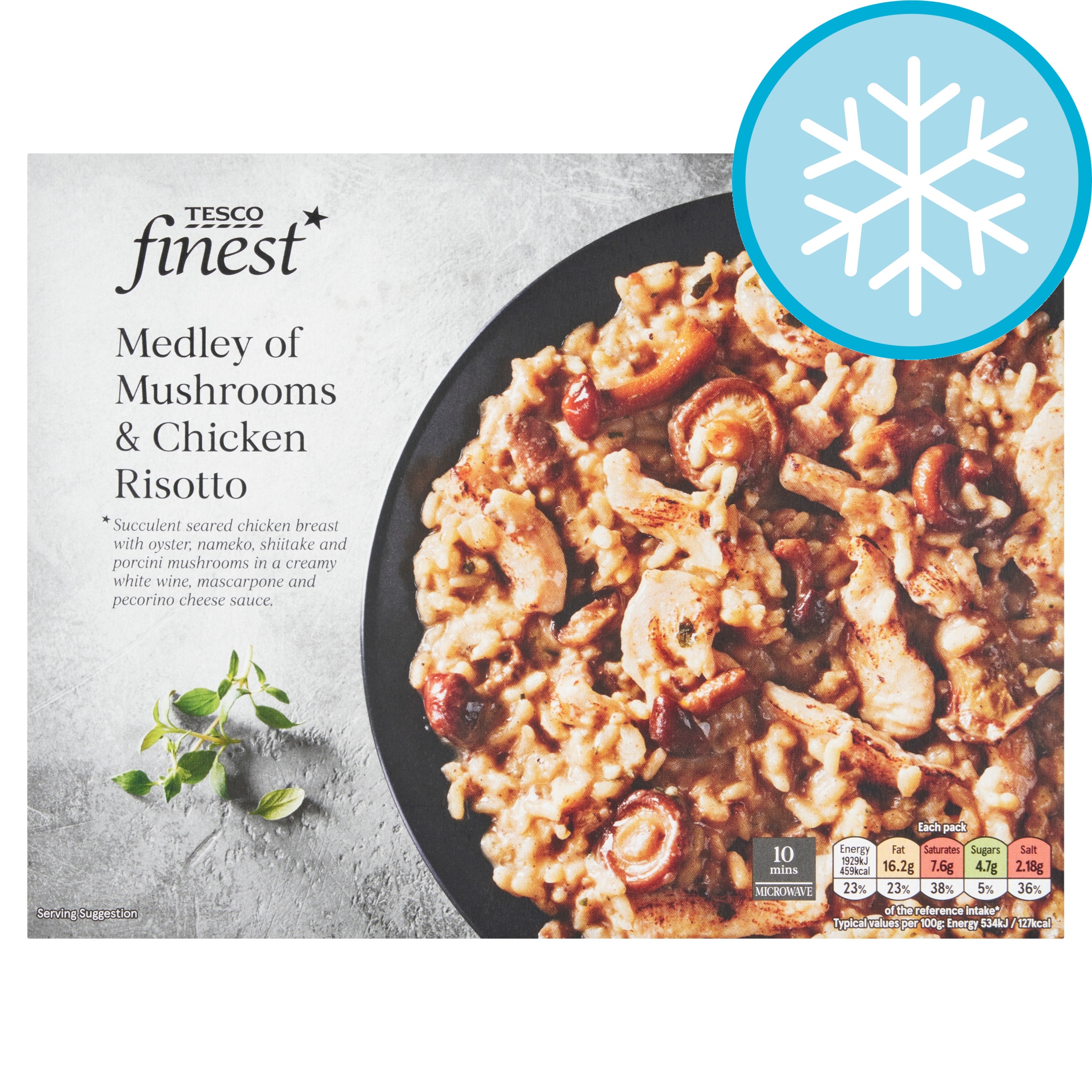 Tesco Finest Medley of Mushrooms & Chicken Risotto 400g
