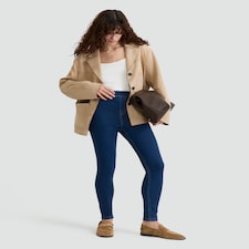 F&F Cotton Rich High Rise Jeggings in Navy