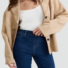 F&F Cotton Rich High Rise Jeggings in Navy thumbnail 3